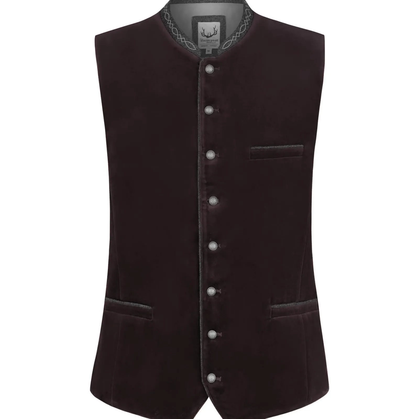 Zillertaler Trachtenwelt Herren Gilet "Lorenzo", Anthrazit Grau Sale