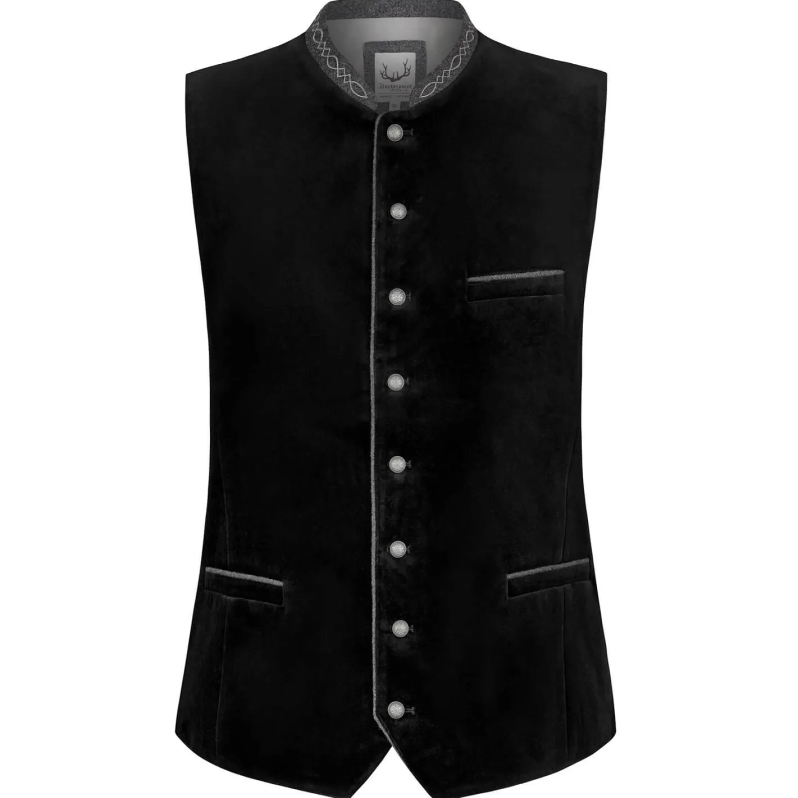 Zillertaler Trachtenwelt Herren Gilet "Lorenzo", Schwarz New