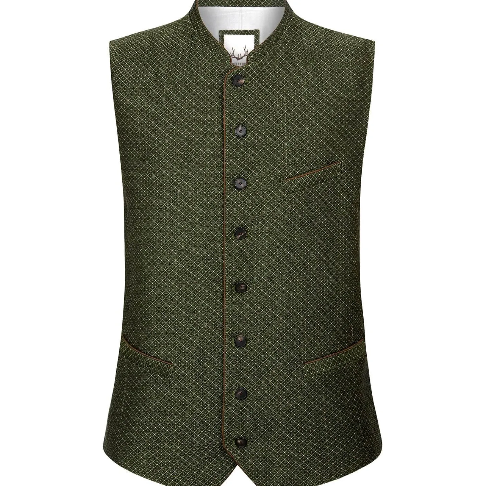 Zillertaler Trachtenwelt Herren Gilet "Ottavio", Moos Grün Outlet