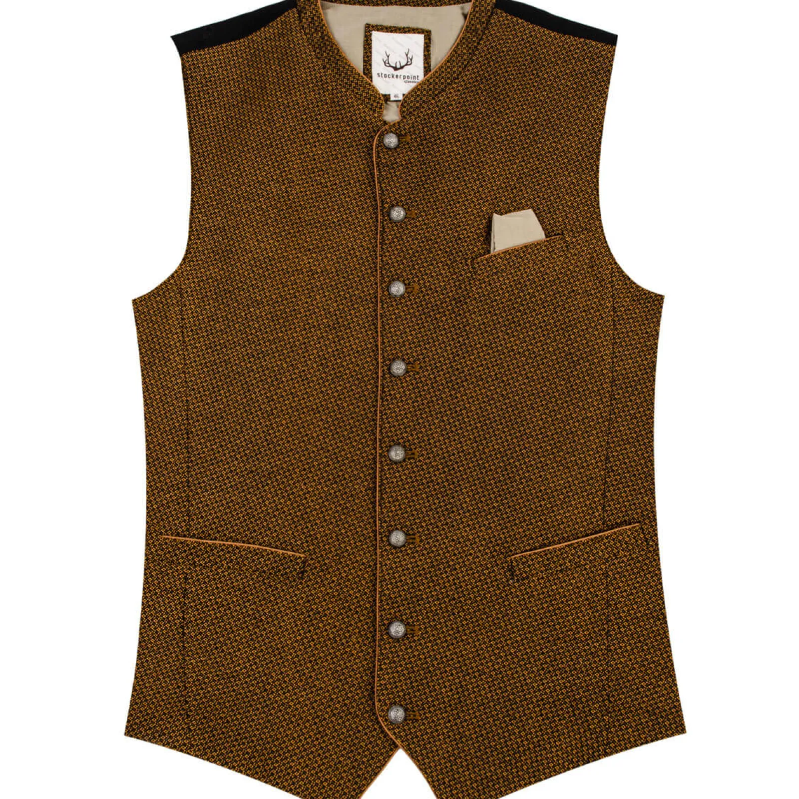 Zillertaler Trachtenwelt Herren Gilet "Tiziano", Muskat Braun Cheap