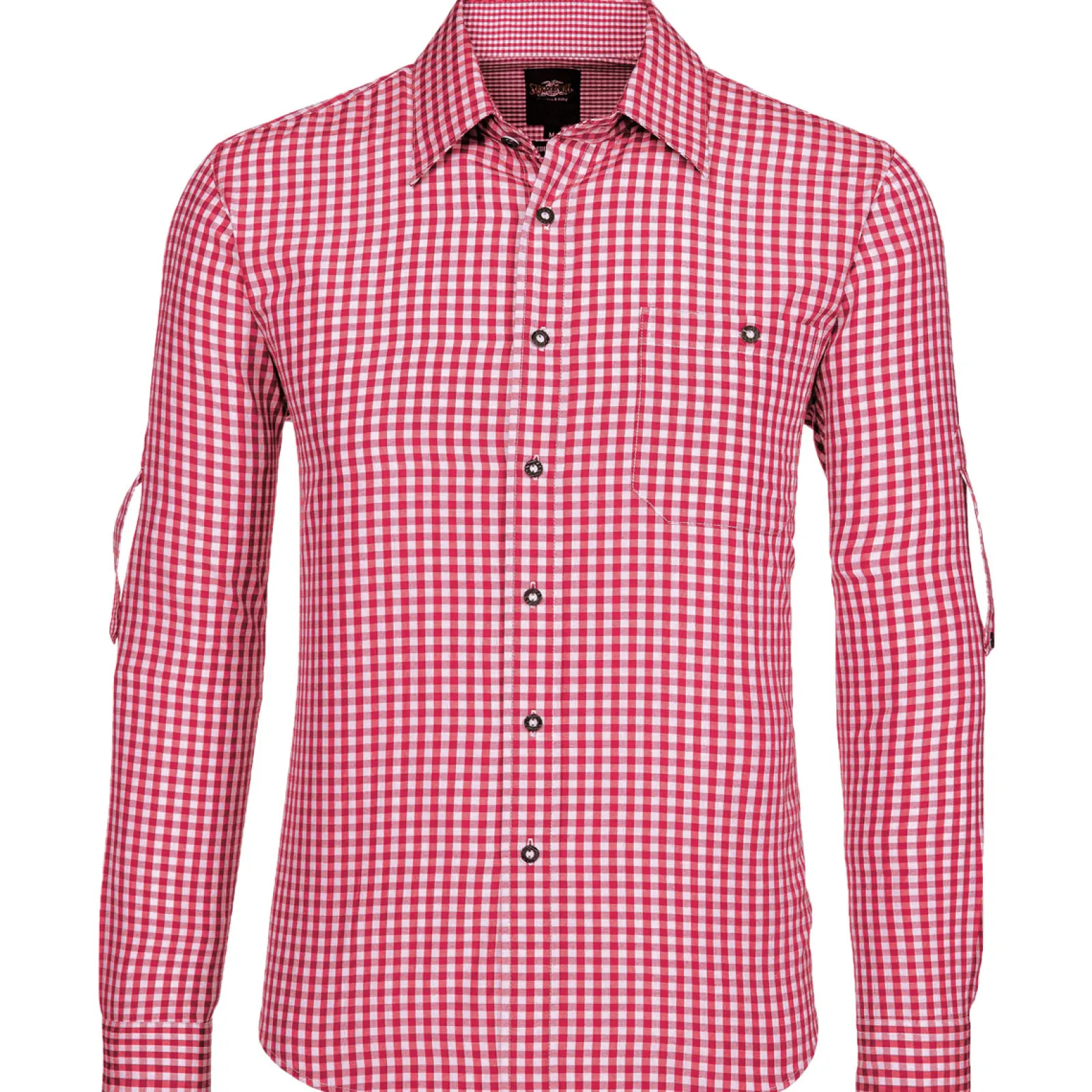Zillertaler Trachtenwelt Herren Hemd "Chiemgau" Langarm, Rot Discount