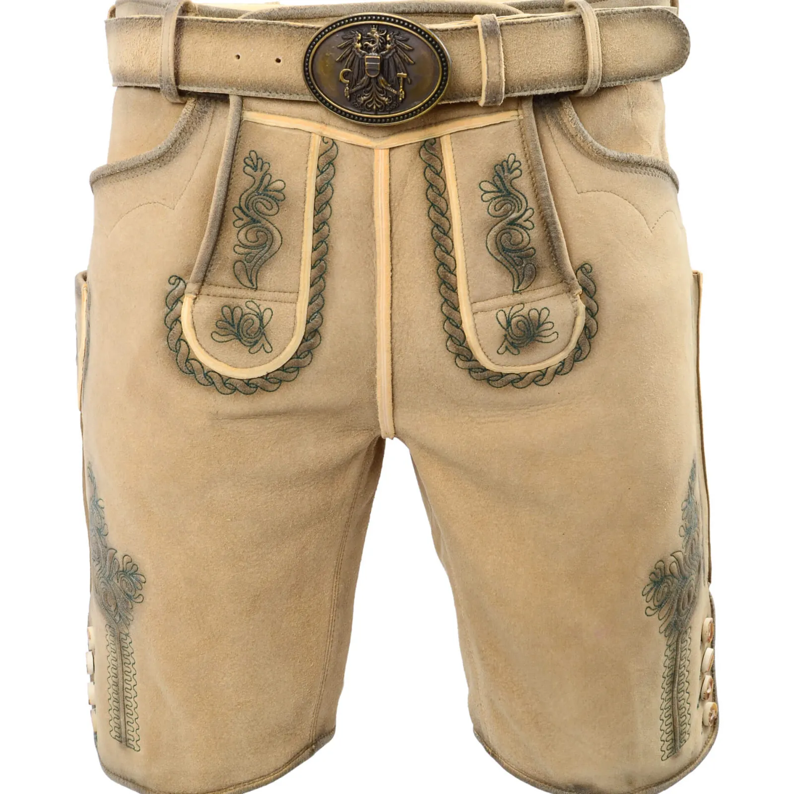 Zillertaler Trachtenwelt Herren Hirschlederhose "Auerhahn", Honig Braun Store