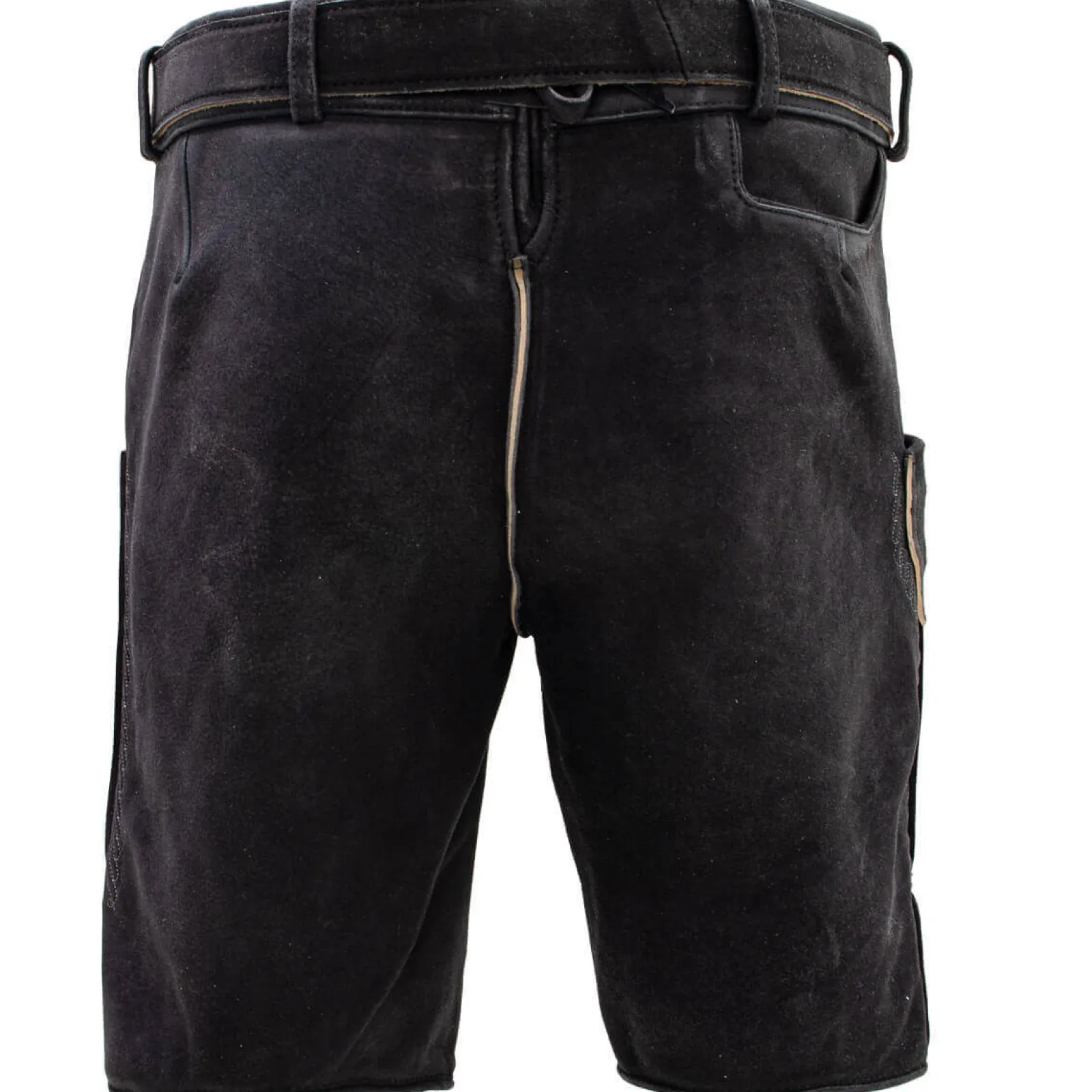 Zillertaler Trachtenwelt Herren Hirschlederhose "Hirschvogel", Anthrazit Grau Cheap