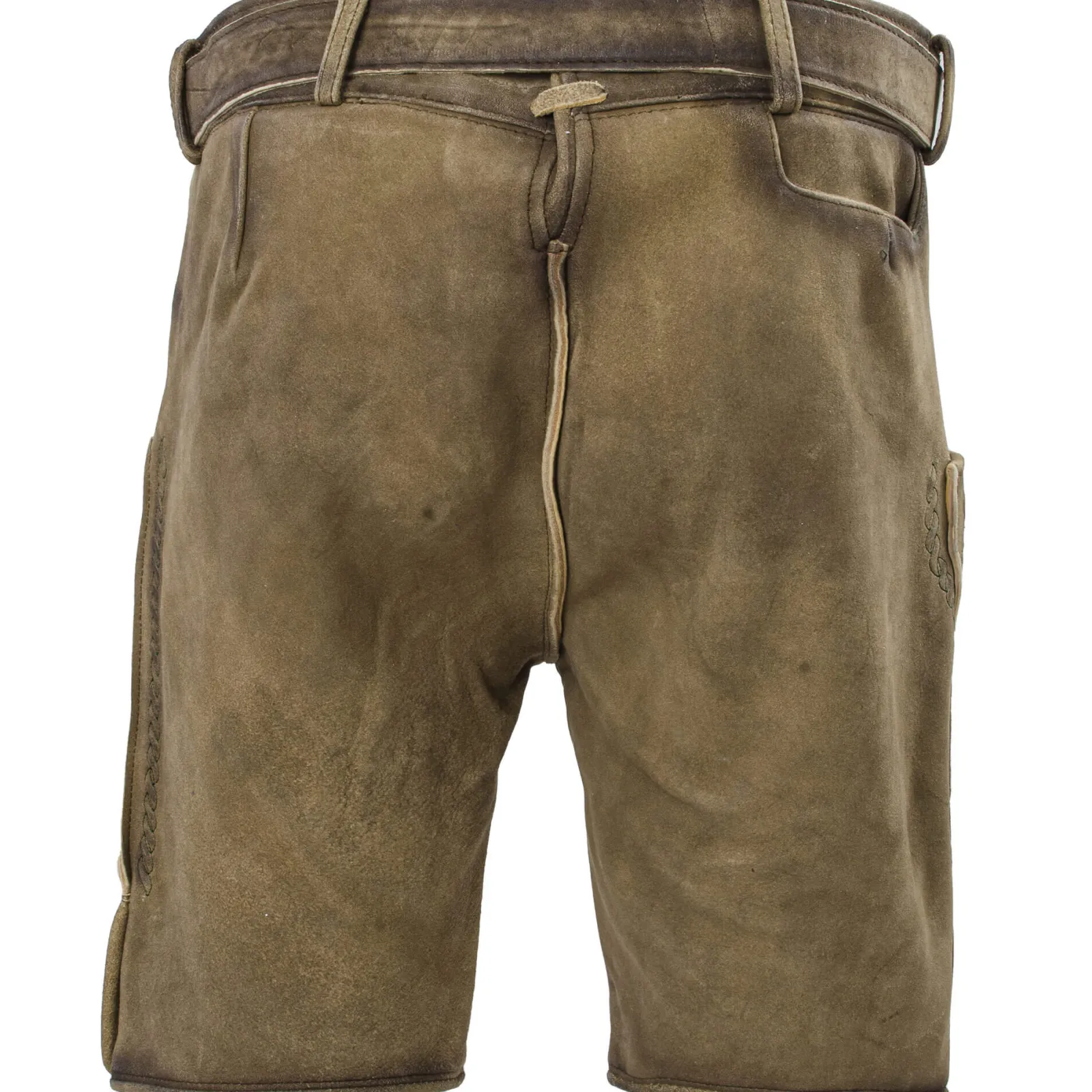 Zillertaler Trachtenwelt Herren Hirschlederhose "Hirschvogel", Hell Braun Flash Sale