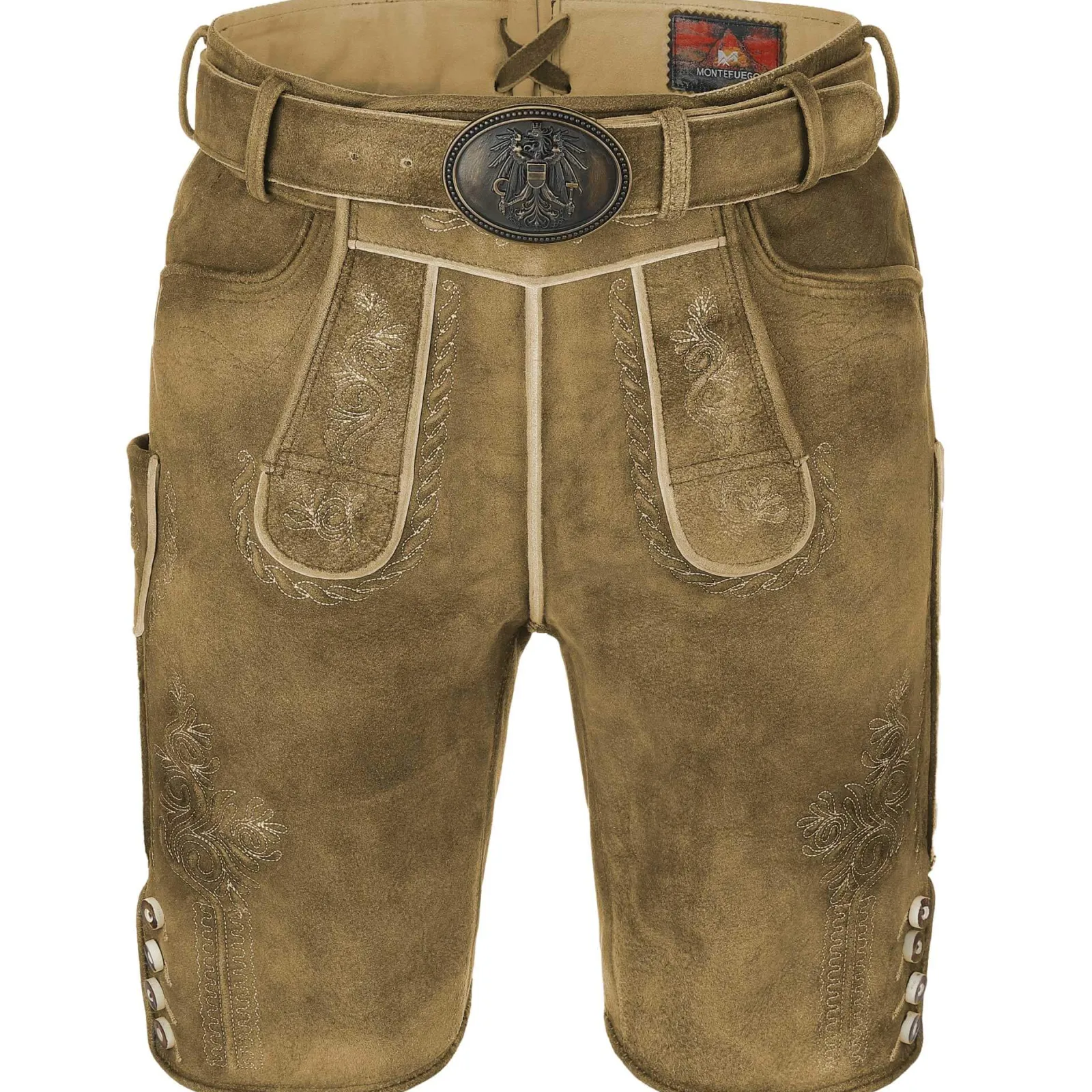 Zillertaler Trachtenwelt Herren Hirschlederhose "Hochfelln", Honig Antik Braun Online