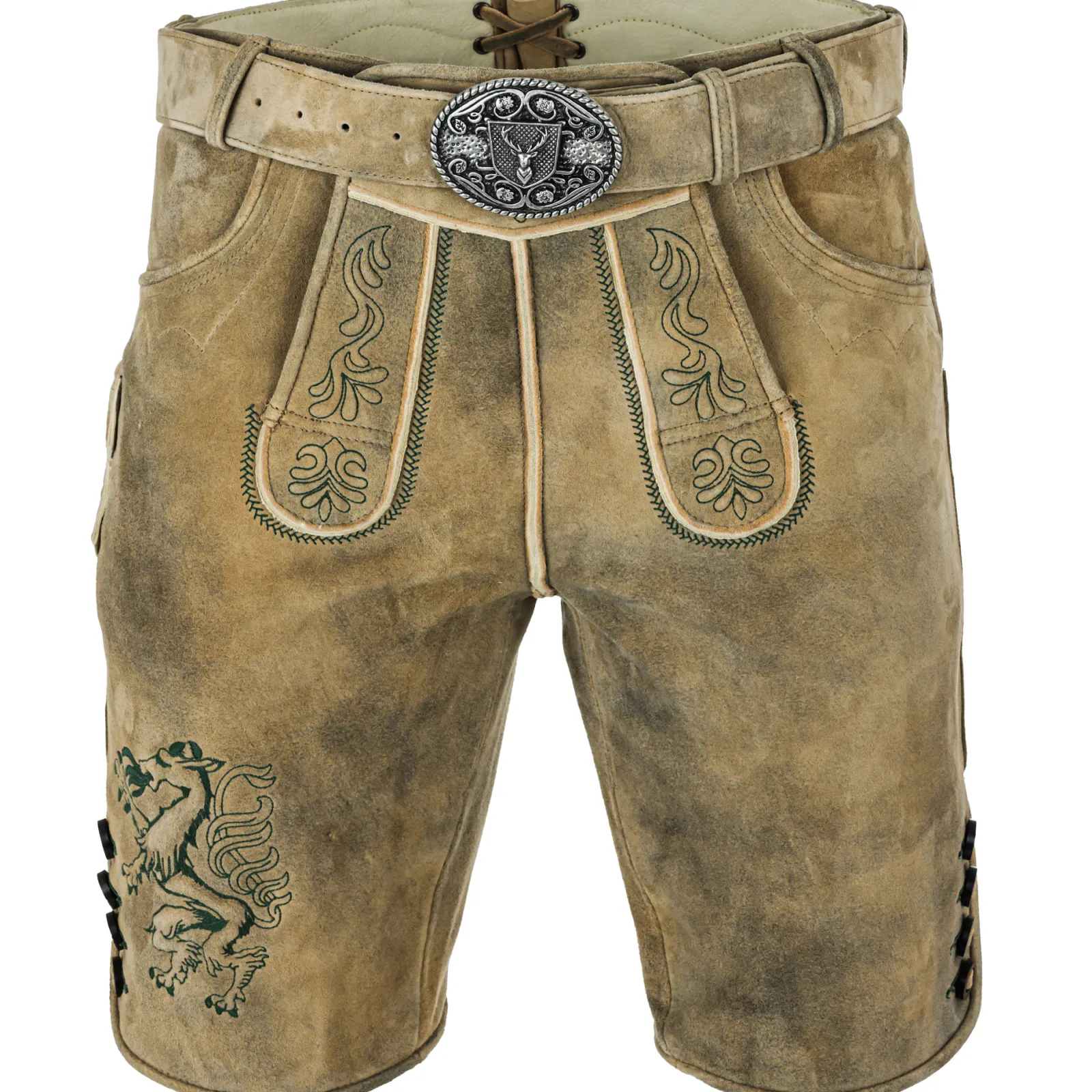 Zillertaler Trachtenwelt Herren Hirschlederhose "Steiermark", Hell Braun Flash Sale