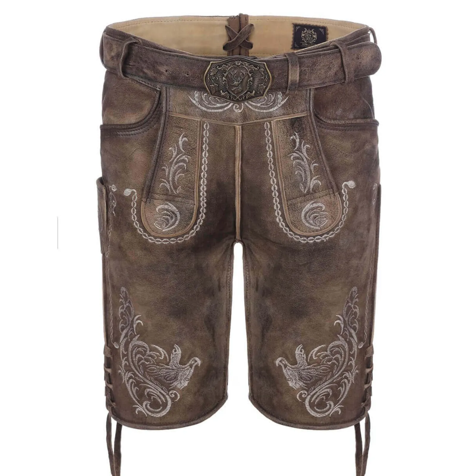 Zillertaler Trachtenwelt Herren Lederhose "Claus", Braun New