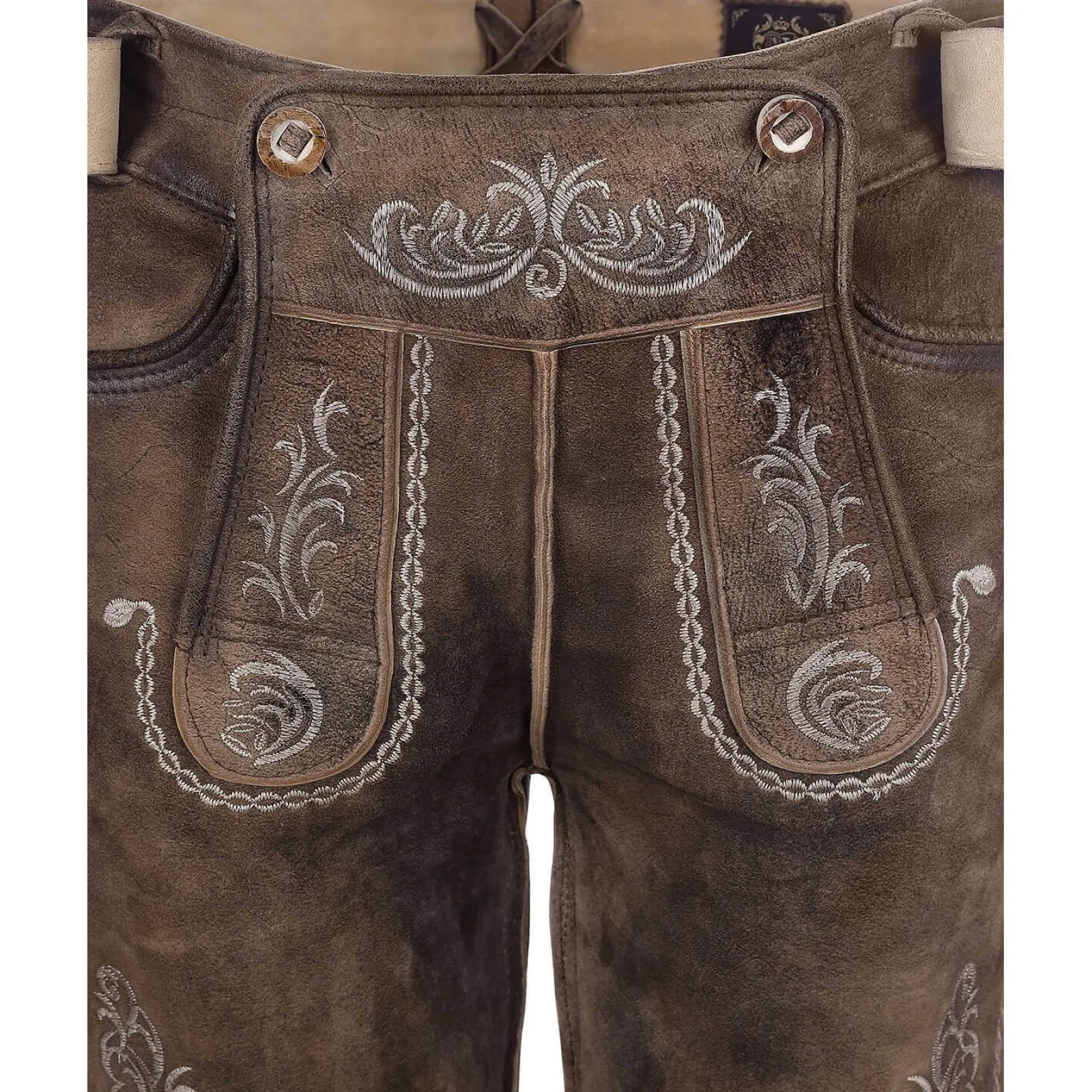 Zillertaler Trachtenwelt Herren Lederhose "Claus", Braun New