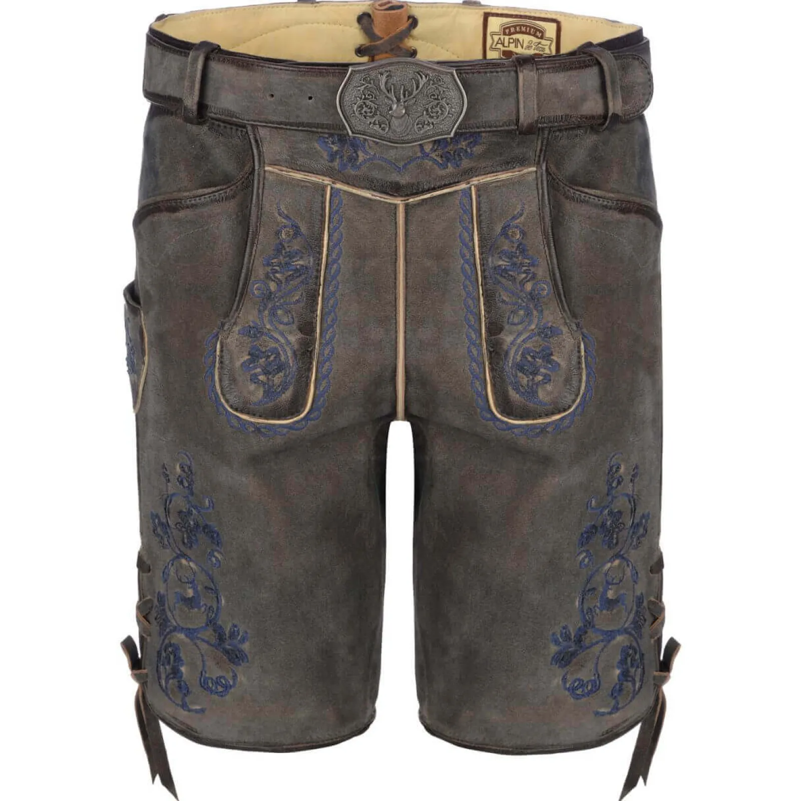 Zillertaler Trachtenwelt Herren Lederhose "Finn", Braun Cheap