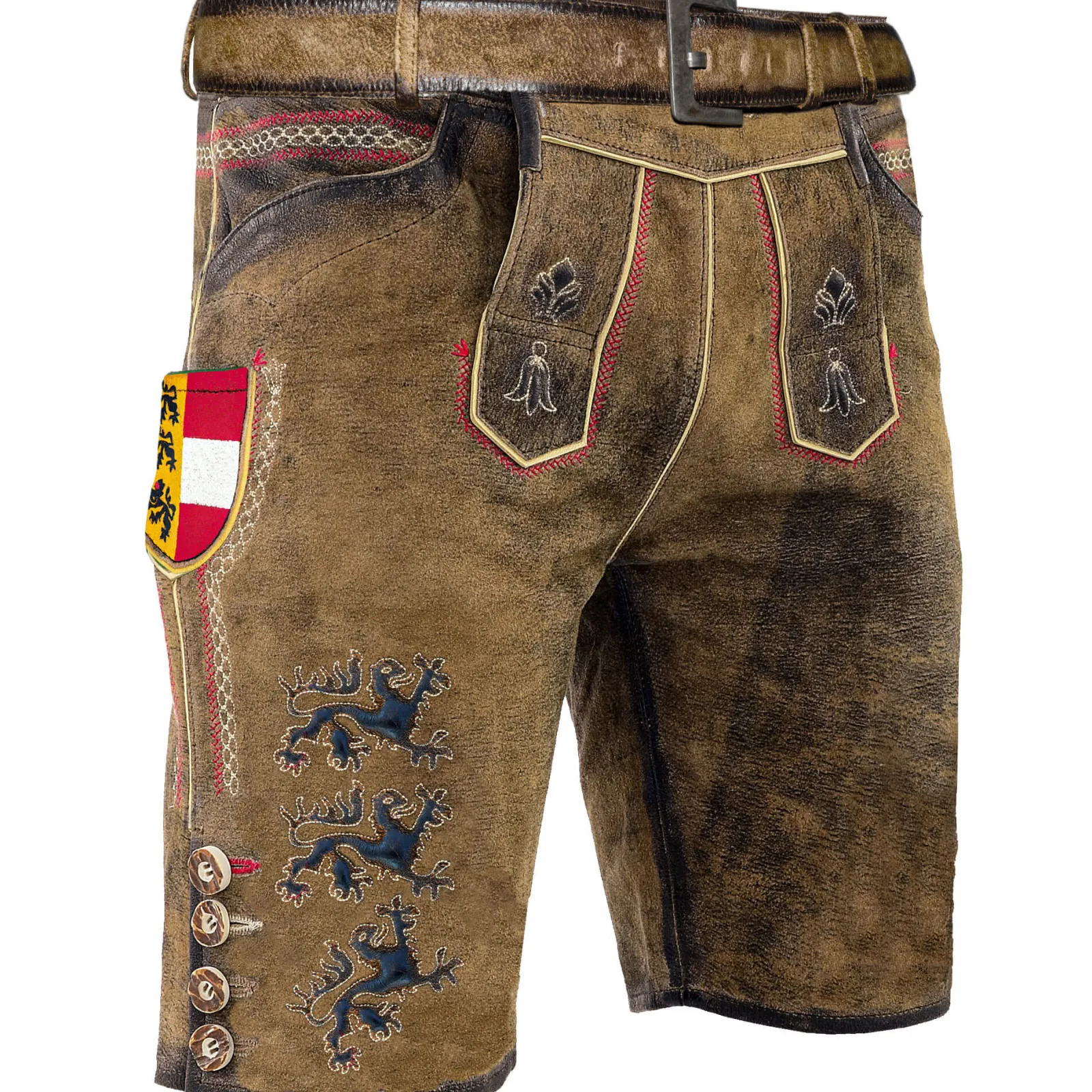 Zillertaler Trachtenwelt Herren Lederhose "Kärnten", Braun Fashion