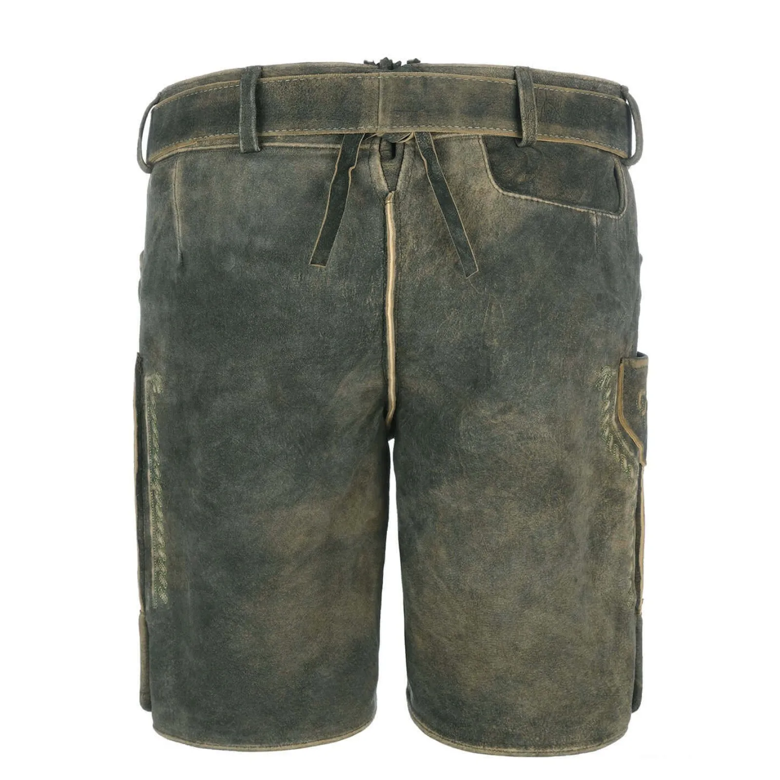 Zillertaler Trachtenwelt Herren Lederhose "Ludwig", Grün Fashion