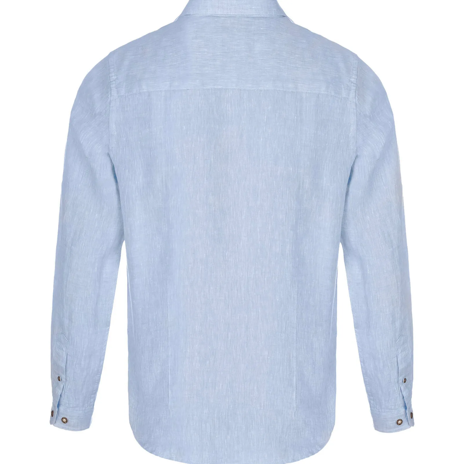 Zillertaler Trachtenwelt Herren Leinenhemd "Vincent", Hell Blau Cheap