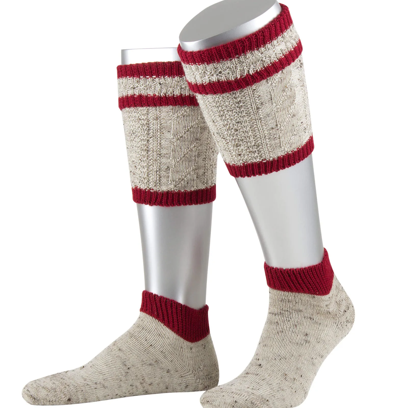 Zillertaler Trachtenwelt Herren Loferl-Set Loden-Tweed 2-teilig, Mittelmeliert-Bordeaux Beige Cheap