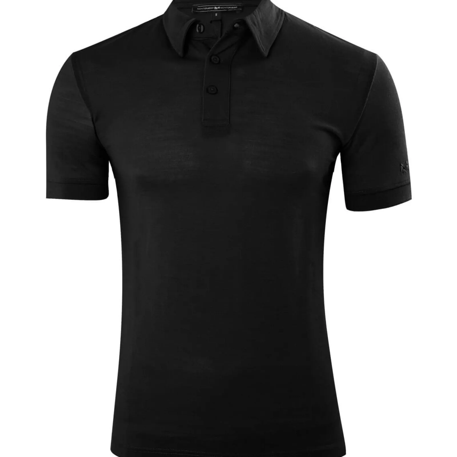 Zillertaler Trachtenwelt Herren Merino Poloshirt "Falko", Schwarz New