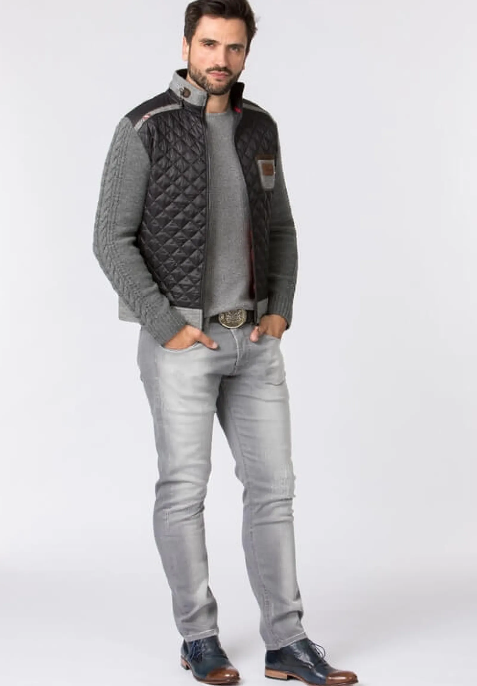 Zillertaler Trachtenwelt Herren Outdoorjacke "Alberto", Schwarz Hot