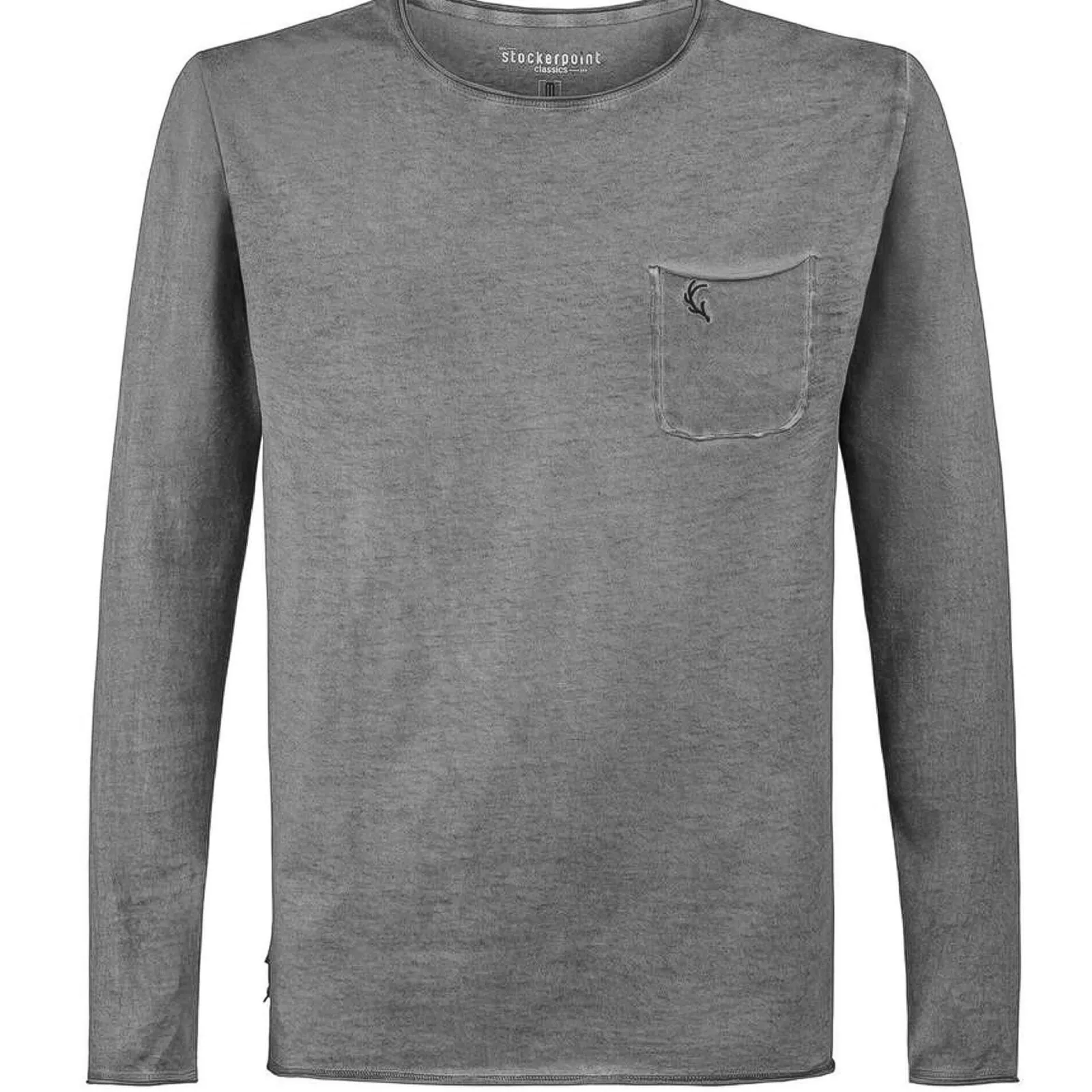 Zillertaler Trachtenwelt Herren Shirt Langarm "Falko", Grey Grau Best Sale