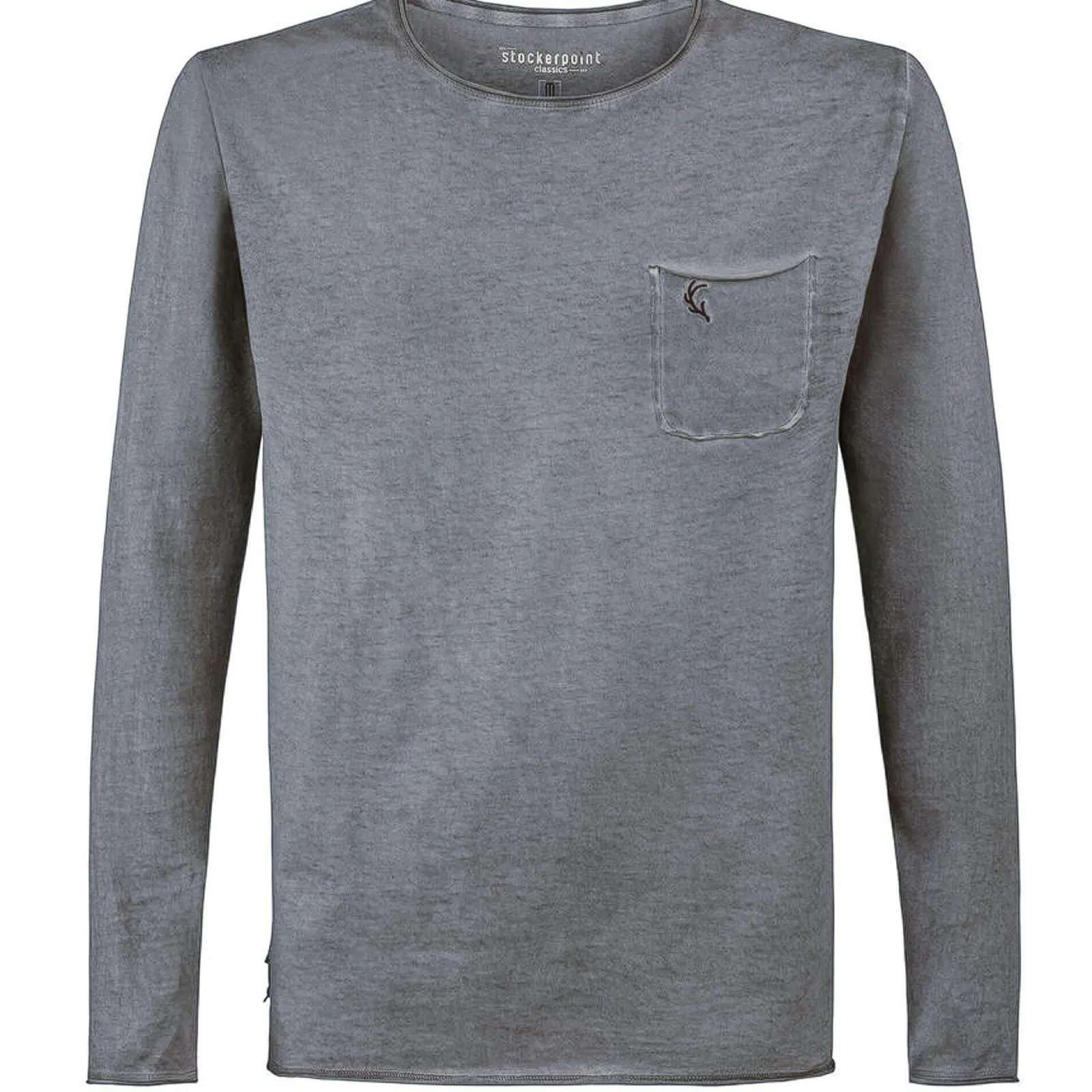 Zillertaler Trachtenwelt Herren Shirt Langarm "Falko", Sky Blau Clearance