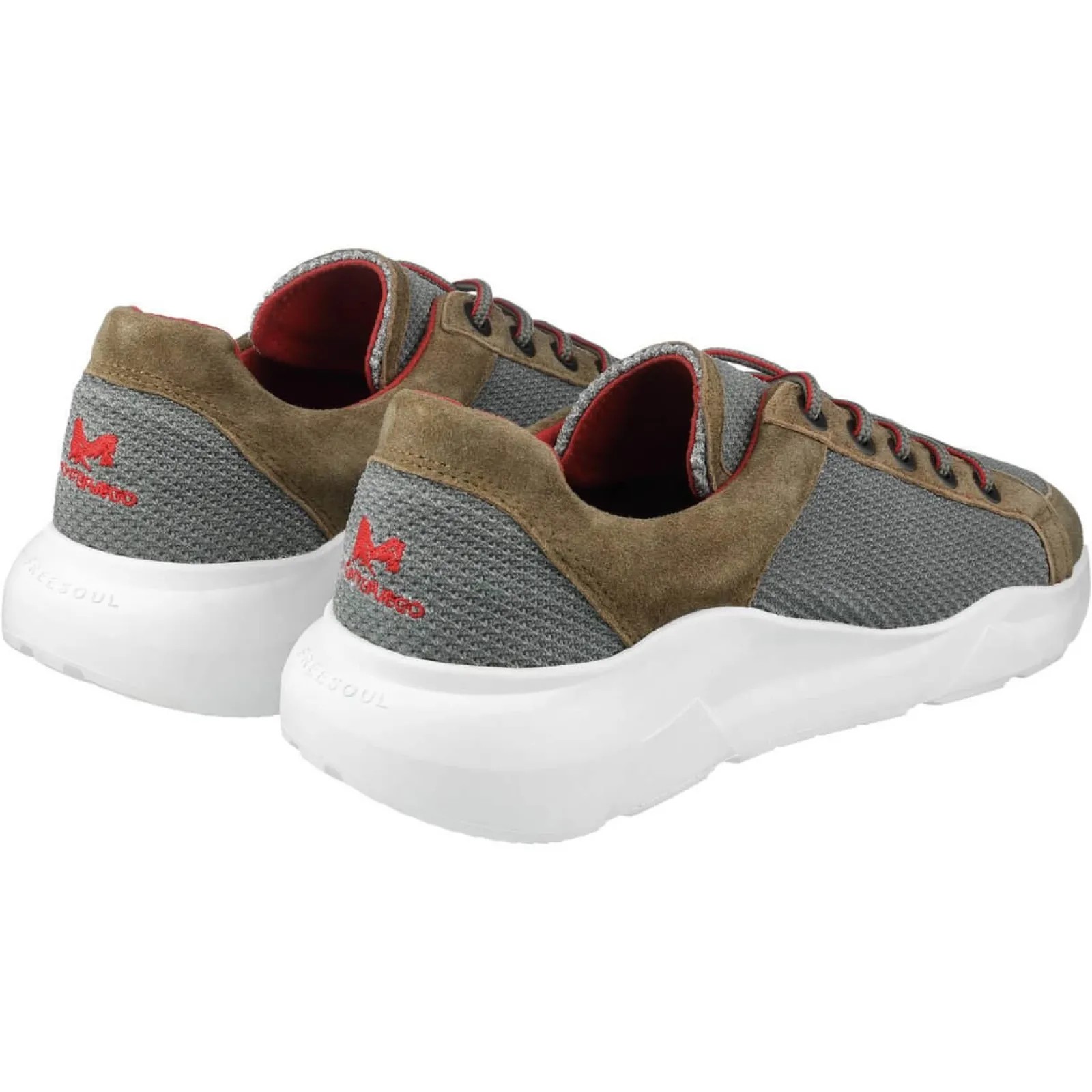 Zillertaler Trachtenwelt Herren Sneaker "Oben", Grau- Braun Sale