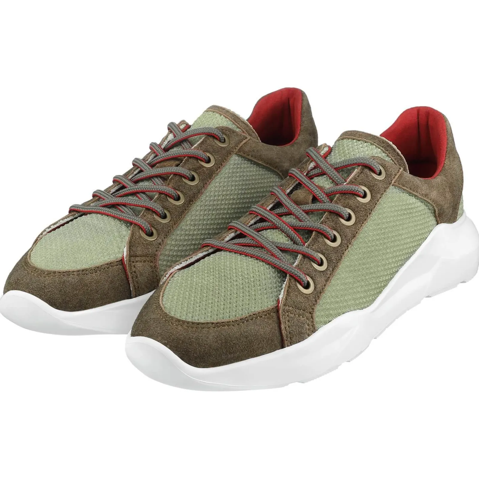 Zillertaler Trachtenwelt Herren Sneaker Oben, Grün- Braun Best