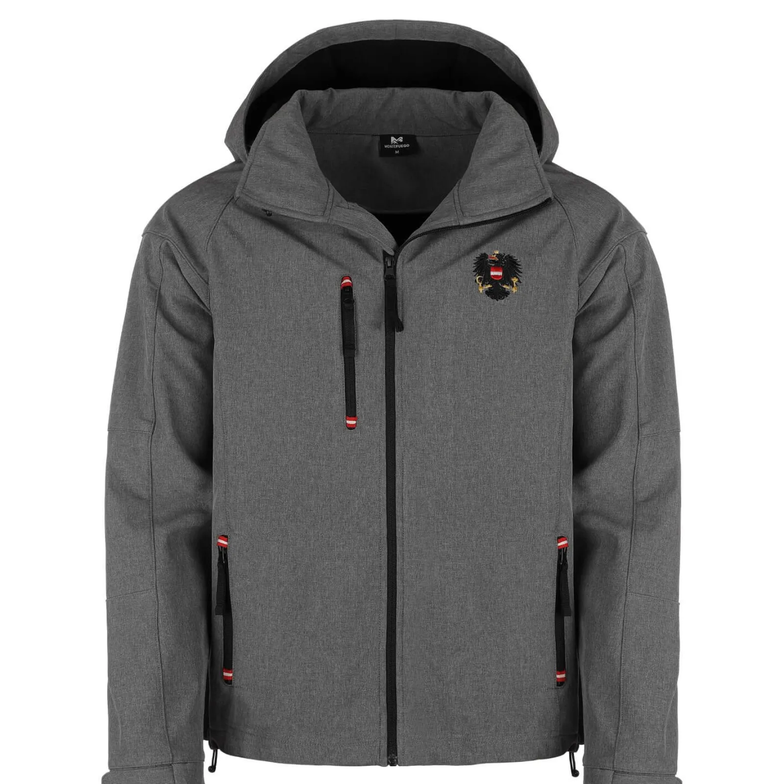 Zillertaler Trachtenwelt Herren Softshelljacke "Österreich", Grau Fashion