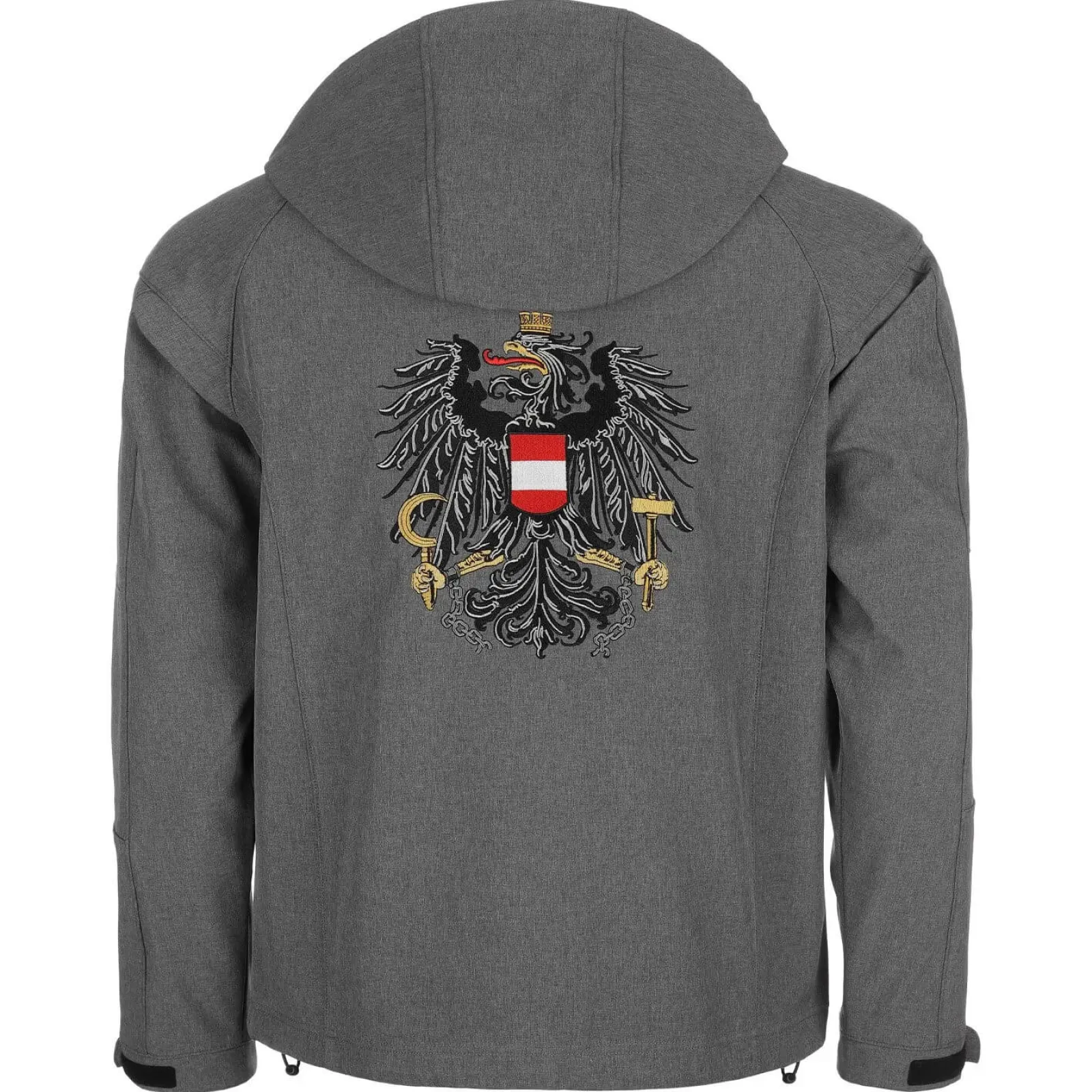 Zillertaler Trachtenwelt Herren Softshelljacke "Österreich", Grau Fashion