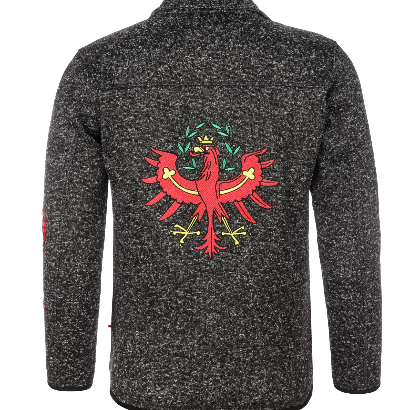 Zillertaler Trachtenwelt Herren Strickfleece Jacke "Tirol", Anthrazit Grau Shop