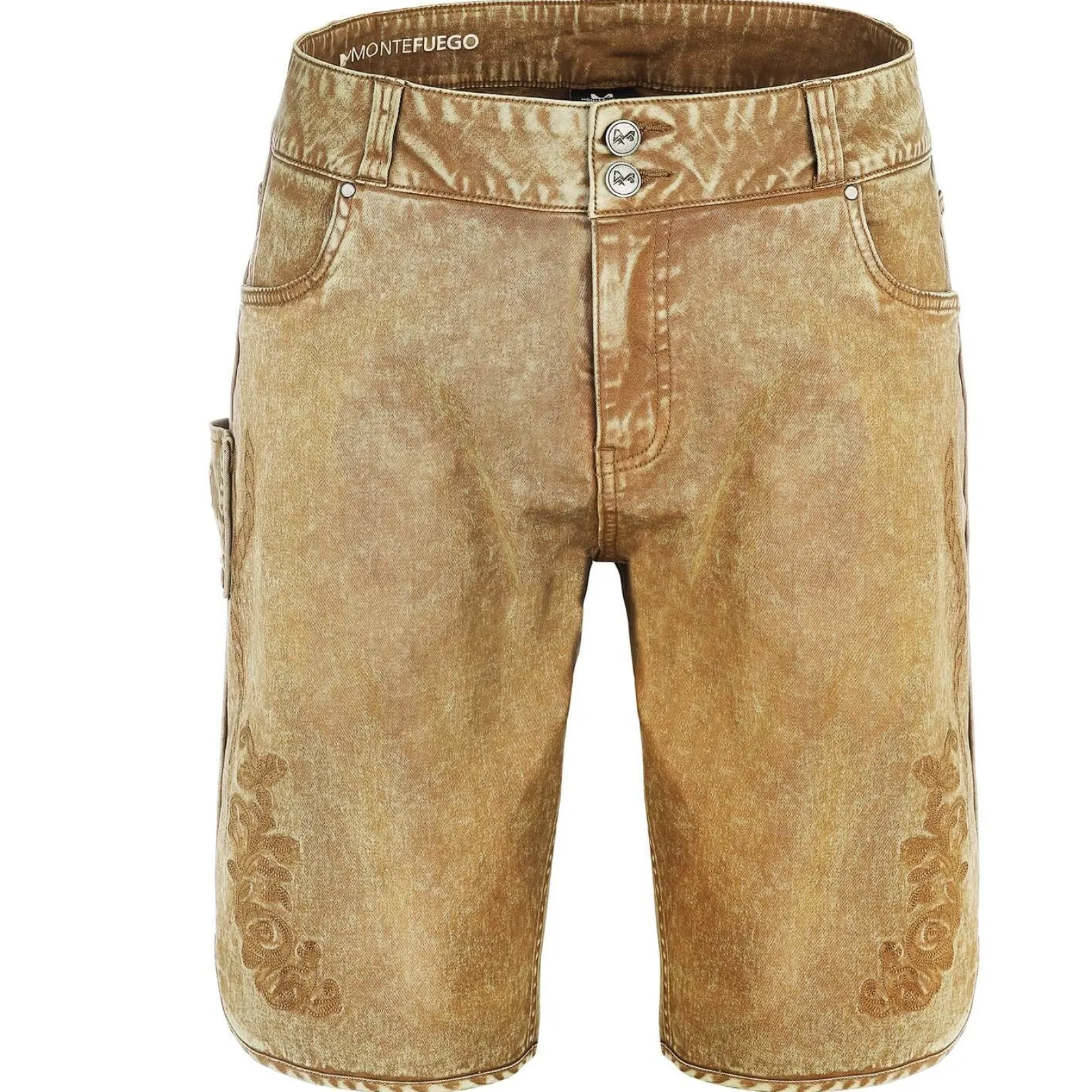 Zillertaler Trachtenwelt Herren Trachtenjeans ohne Latz, Braun Hot