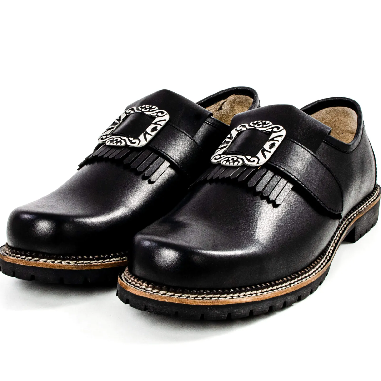 Zillertaler Trachtenwelt Herren Trachtenschuh "Sepp", Schwarz Best Sale