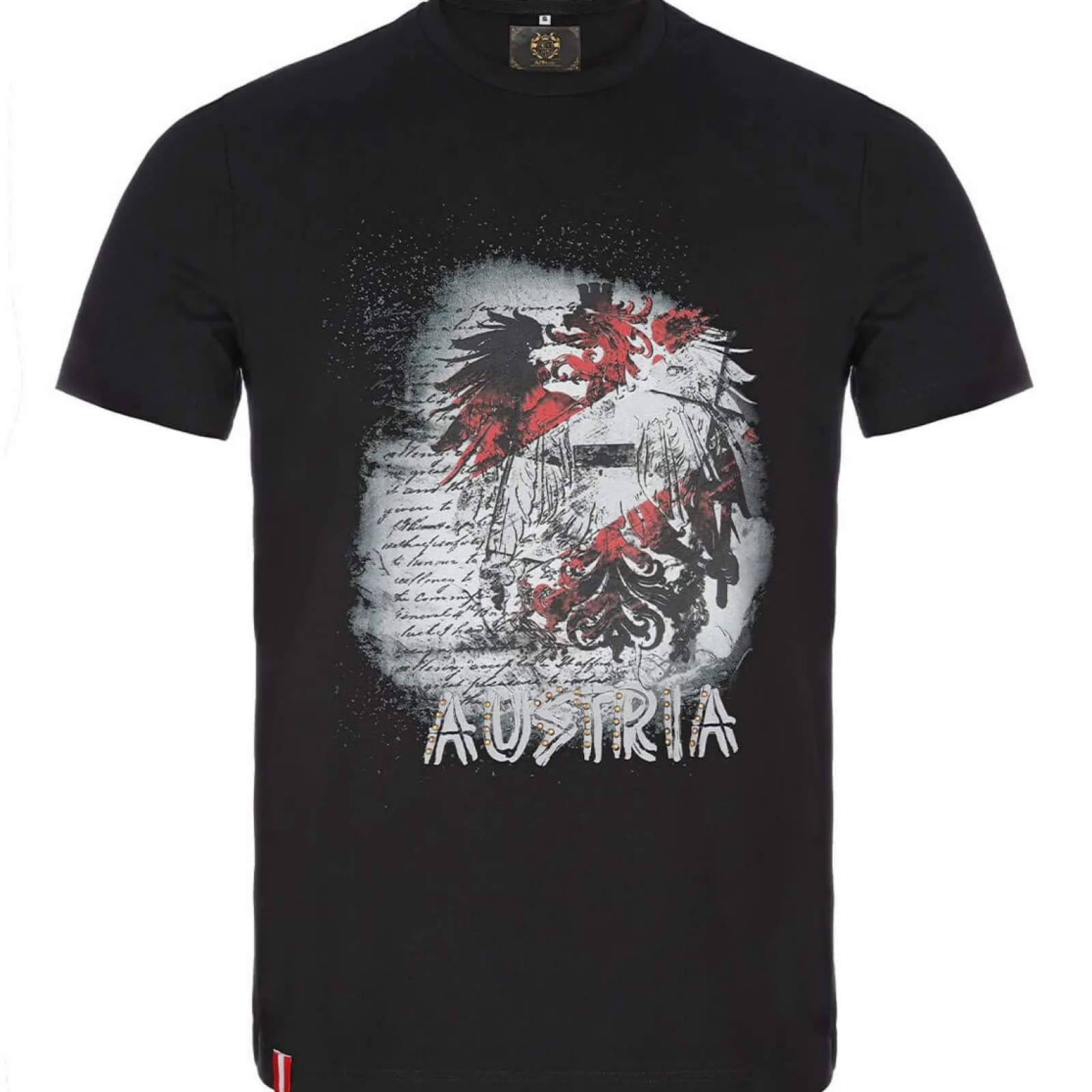 Zillertaler Trachtenwelt Herren T-Shirt "Austria" Schwarz Sale