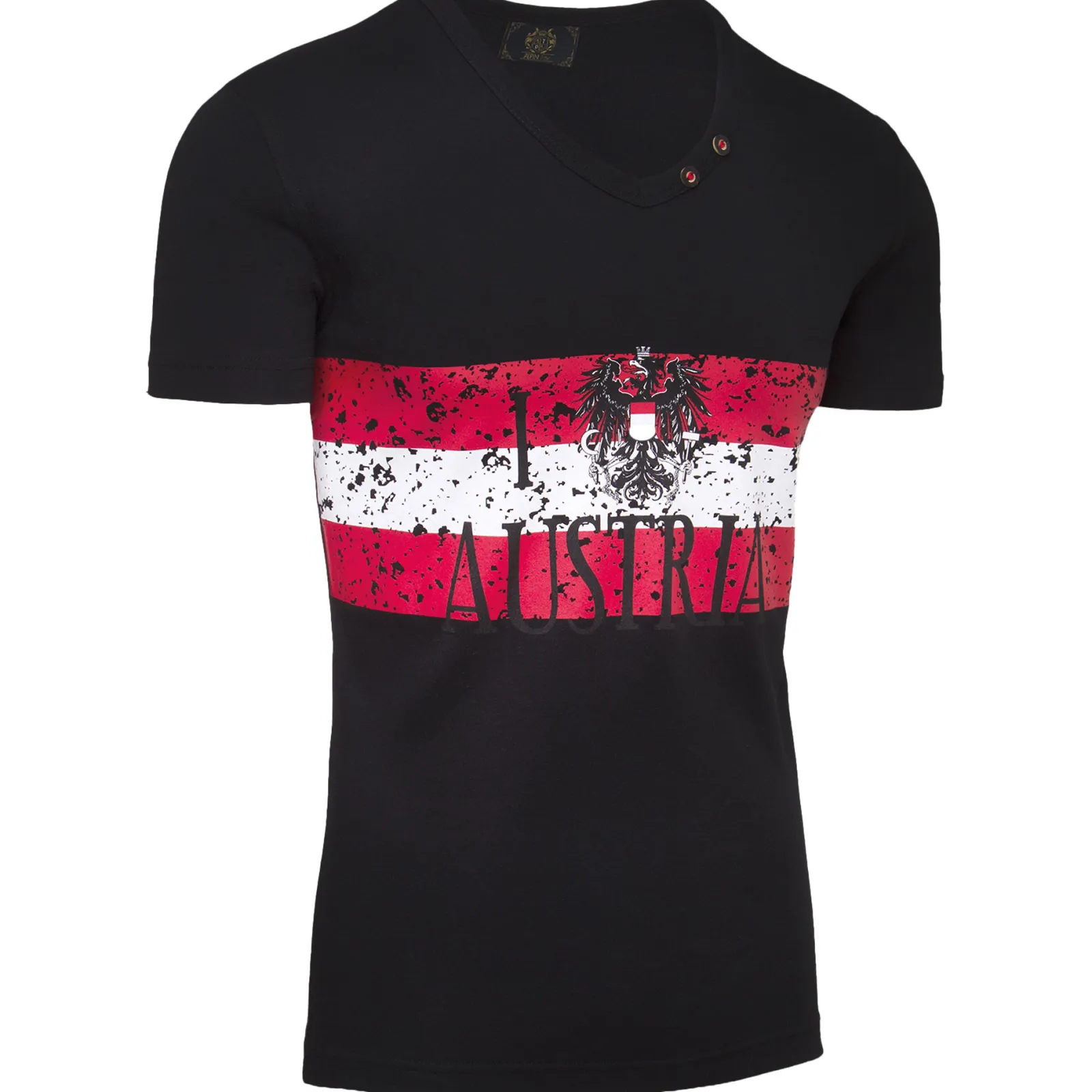 Zillertaler Trachtenwelt Herren T-Shirt "Austria", /Rot Schwarz Sale