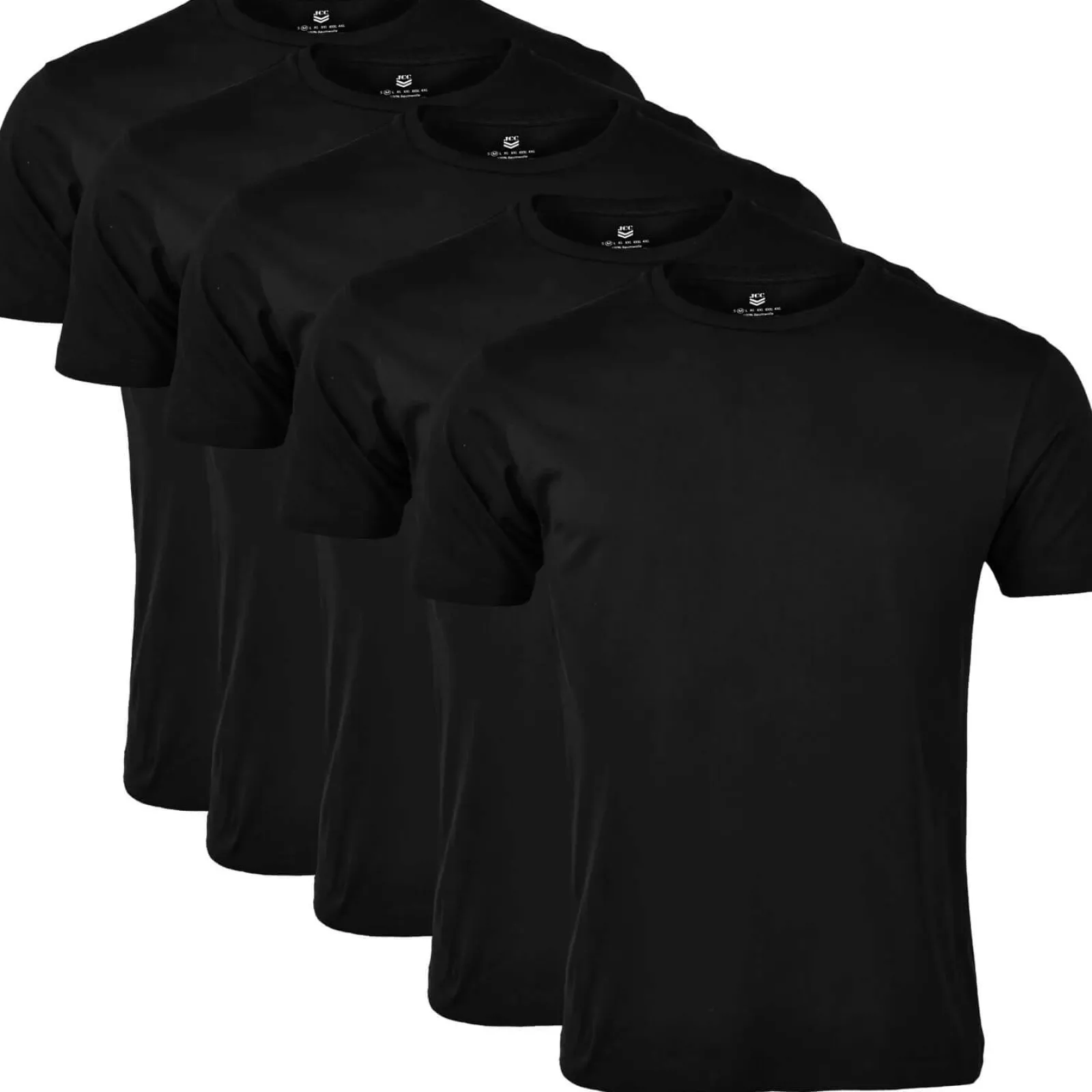 Zillertaler Trachtenwelt Herren T-Shirt Basic 5er-Pack, Schwarz Online