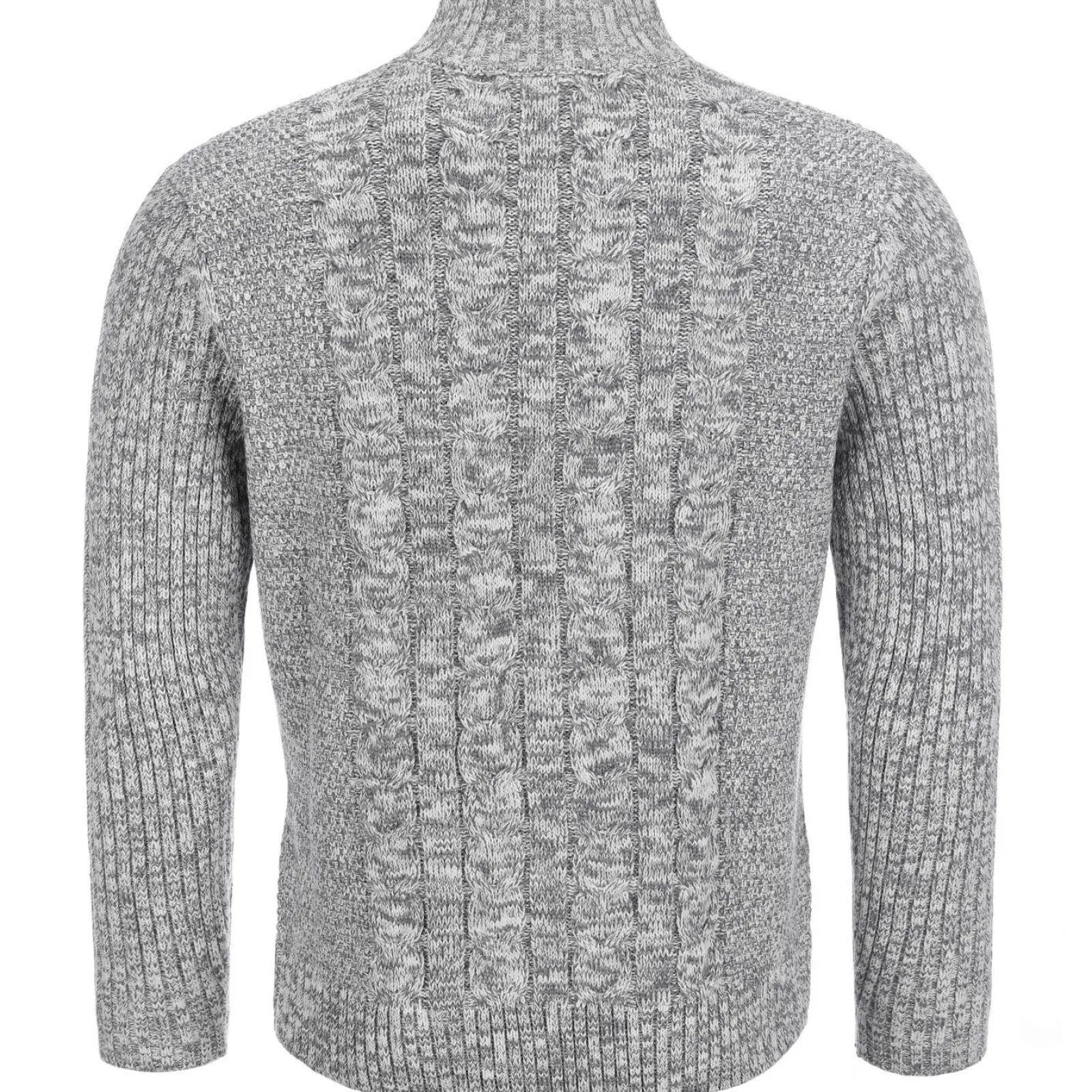 Zillertaler Trachtenwelt Herren Zopf-Strickjacke "Noel", -Melange Grau Best Sale