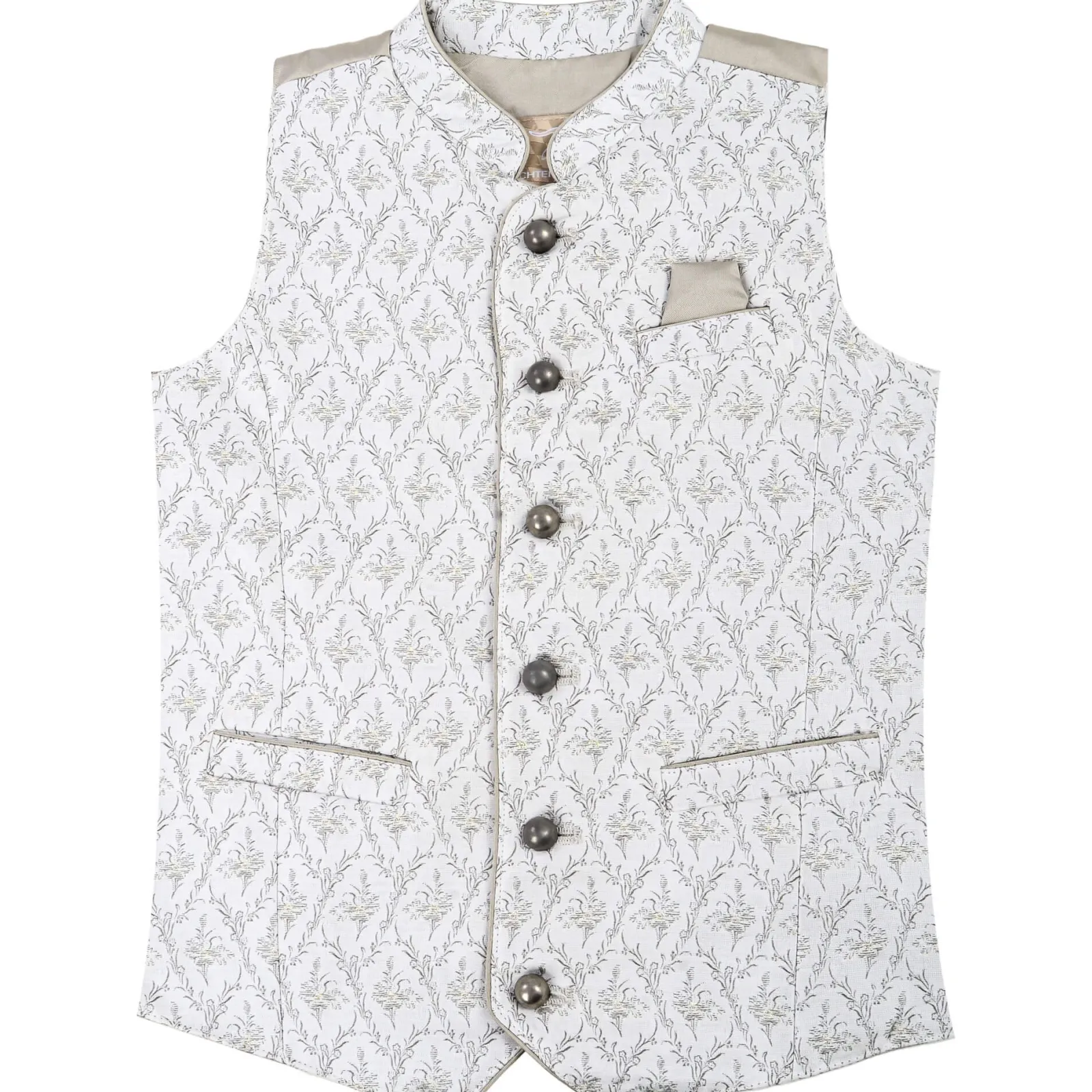 Zillertaler Trachtenwelt Jungen Gilet "Illias", Creme Beige Sale