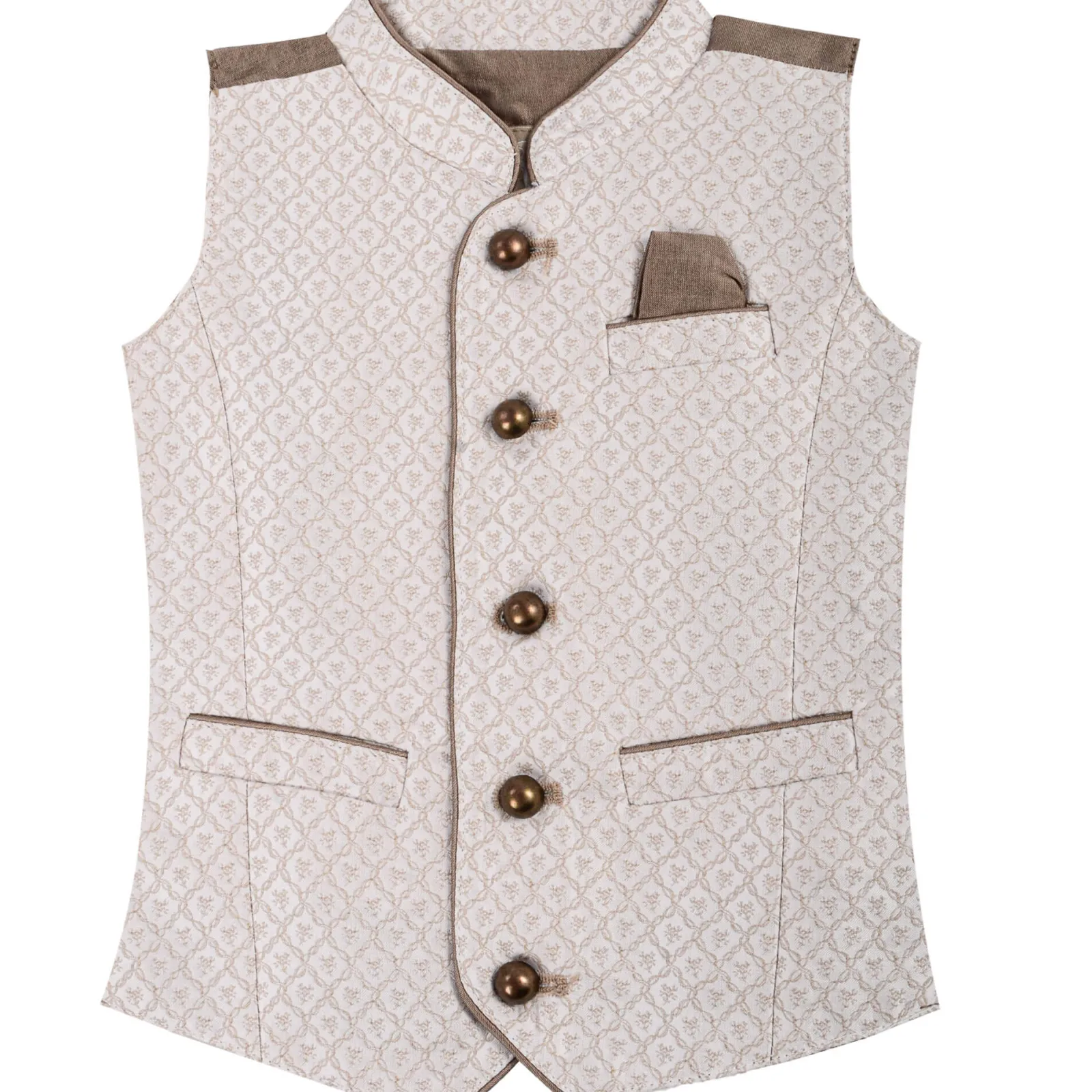 Zillertaler Trachtenwelt Jungen Gilet "Salvo", Taupe Beige Flash Sale