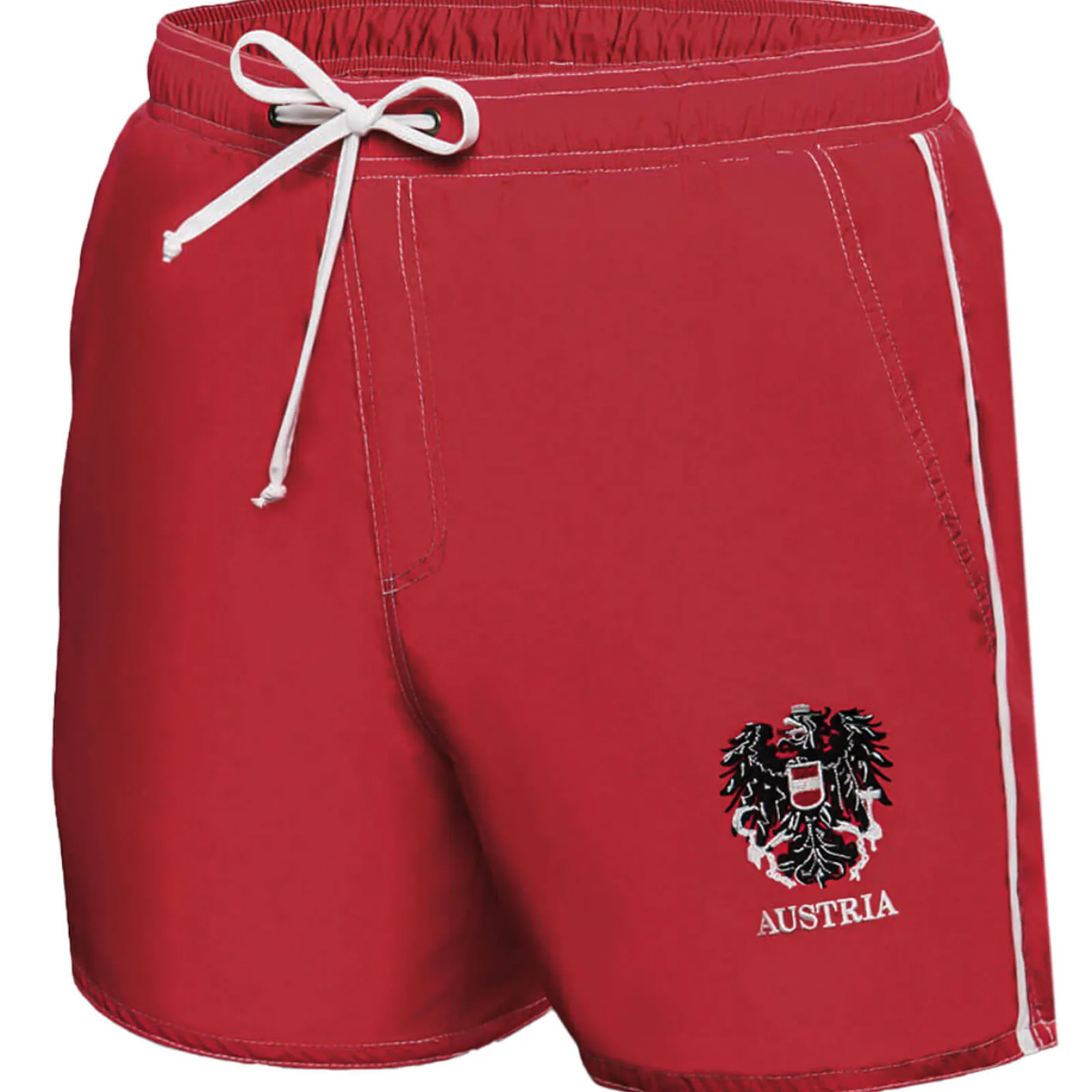 Zillertaler Trachtenwelt Kinder Badehose "Austria", Rot Outlet