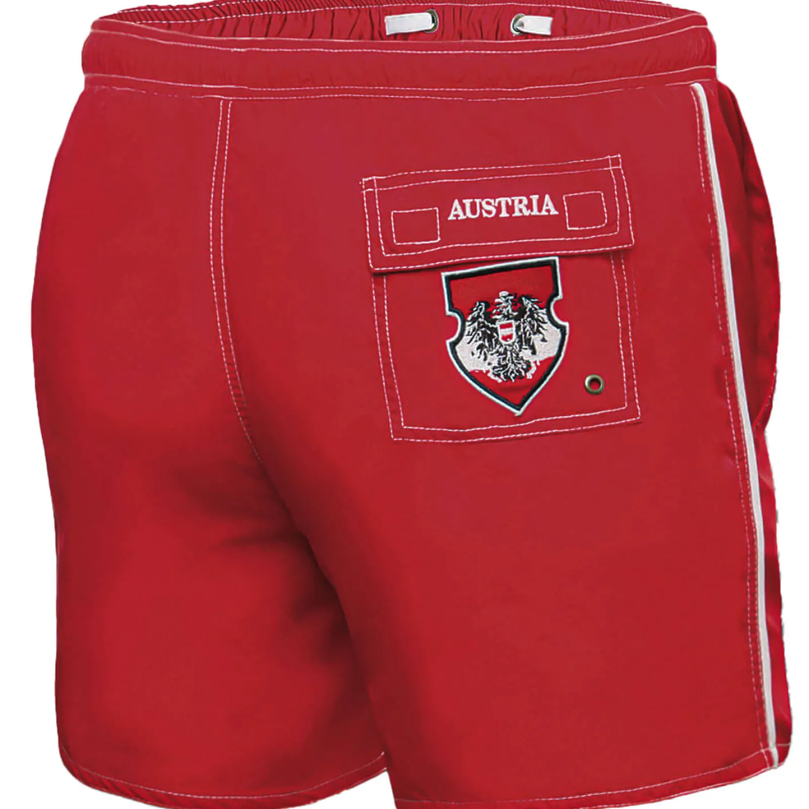 Zillertaler Trachtenwelt Kinder Badehose "Austria", Rot Outlet