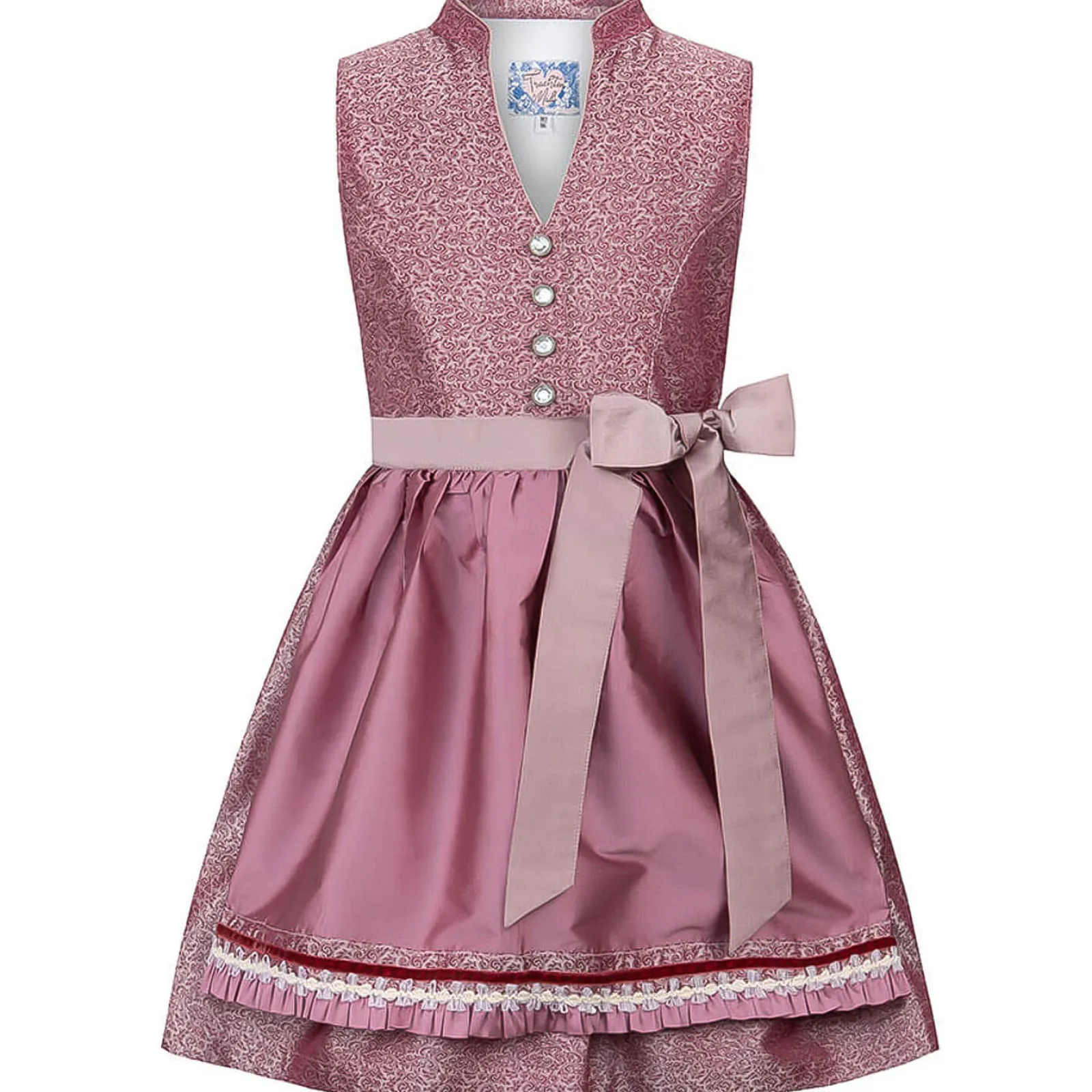 Zillertaler Trachtenwelt Kinder Dirndl "Jara", Rose Rosa Cheap