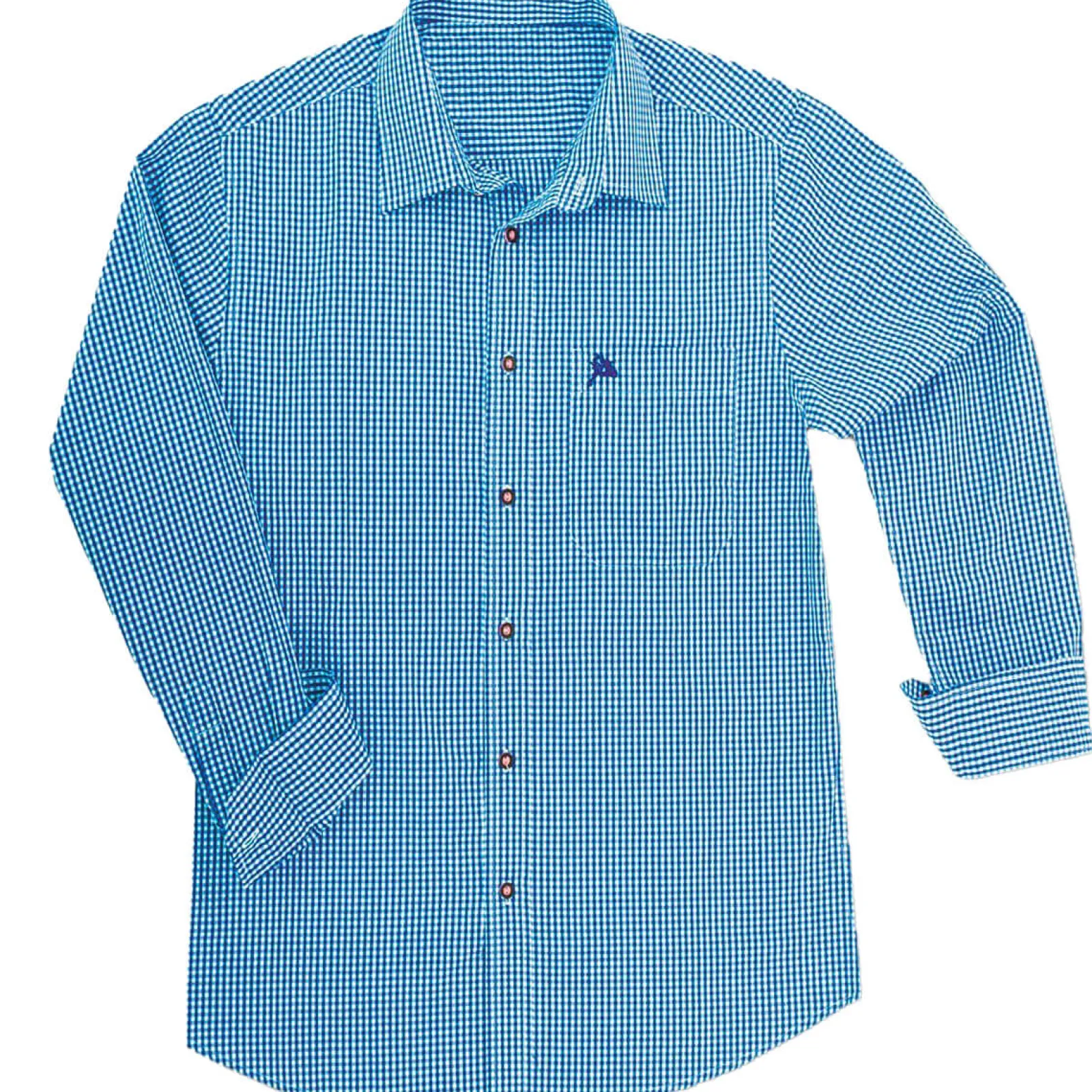 Zillertaler Trachtenwelt Kinder Hemd "Chiemgau", Langarm, -Kariert Blau Store
