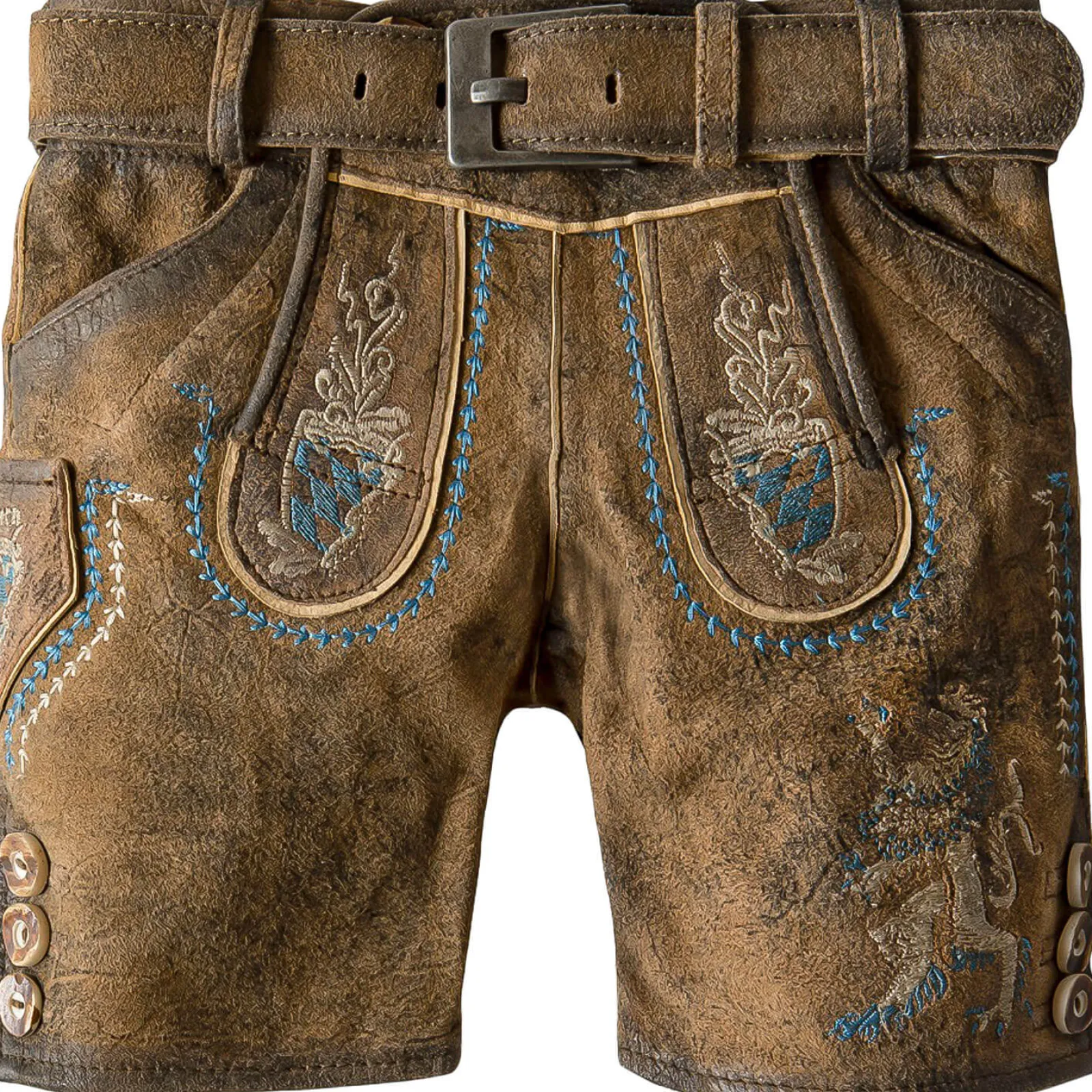 Zillertaler Trachtenwelt Kinder Lederhose "Bayern", Braun Discount