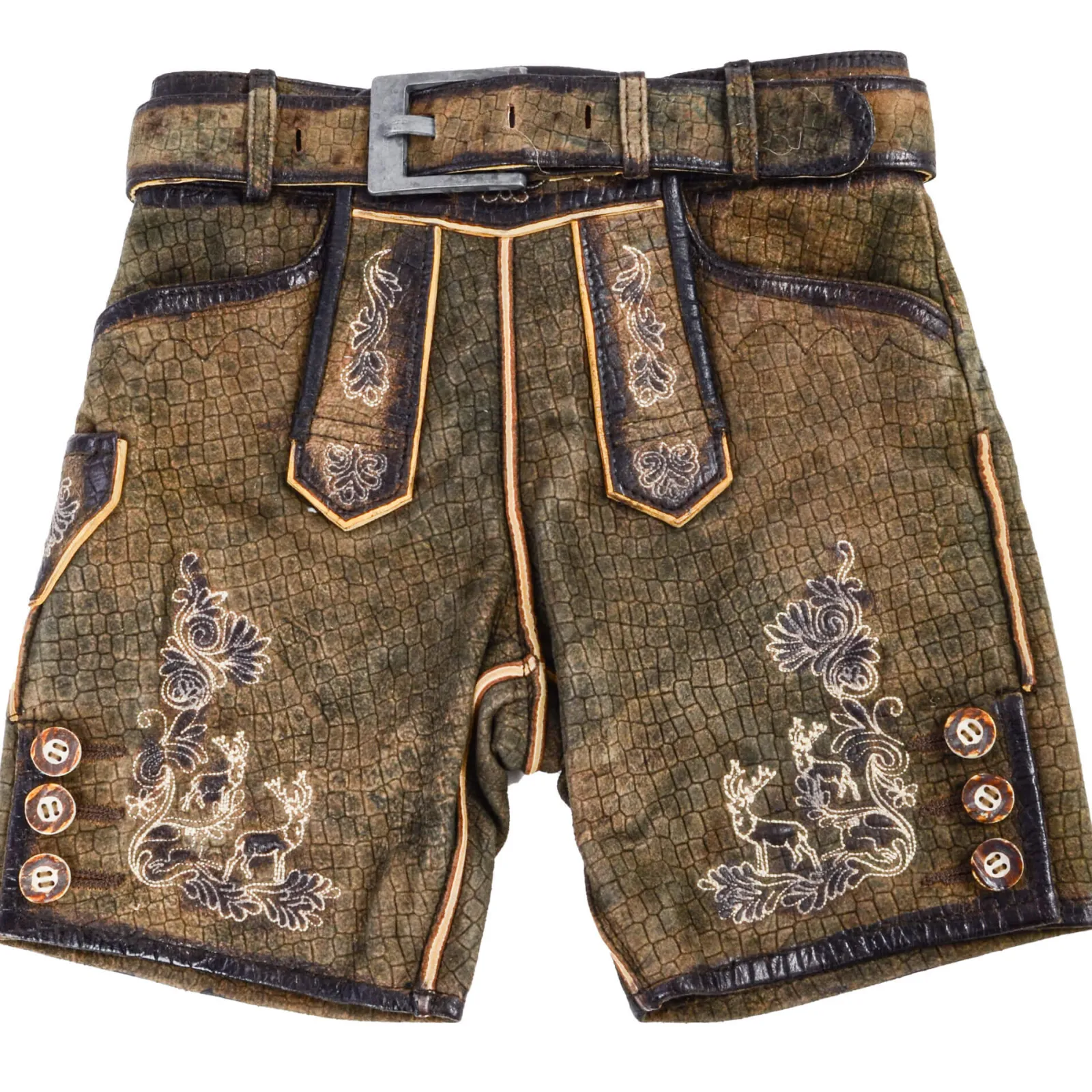 Zillertaler Trachtenwelt Kinder Lederhose "Ben New", Braun Flash Sale