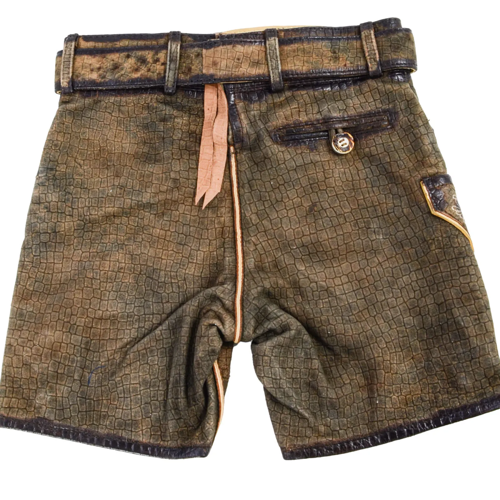 Zillertaler Trachtenwelt Kinder Lederhose "Ben New", Braun Flash Sale