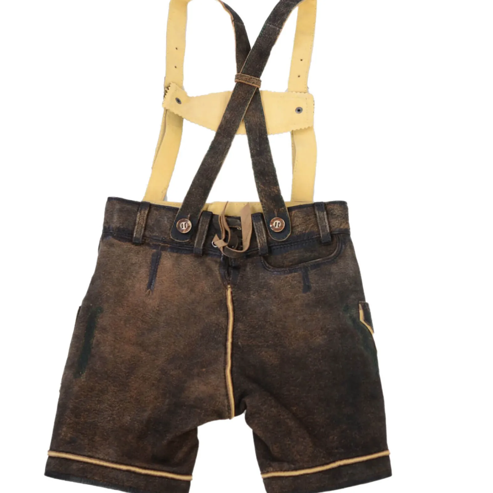 Zillertaler Trachtenwelt Kinder Lederhose "Ronny" mit Träger, Braun Outlet