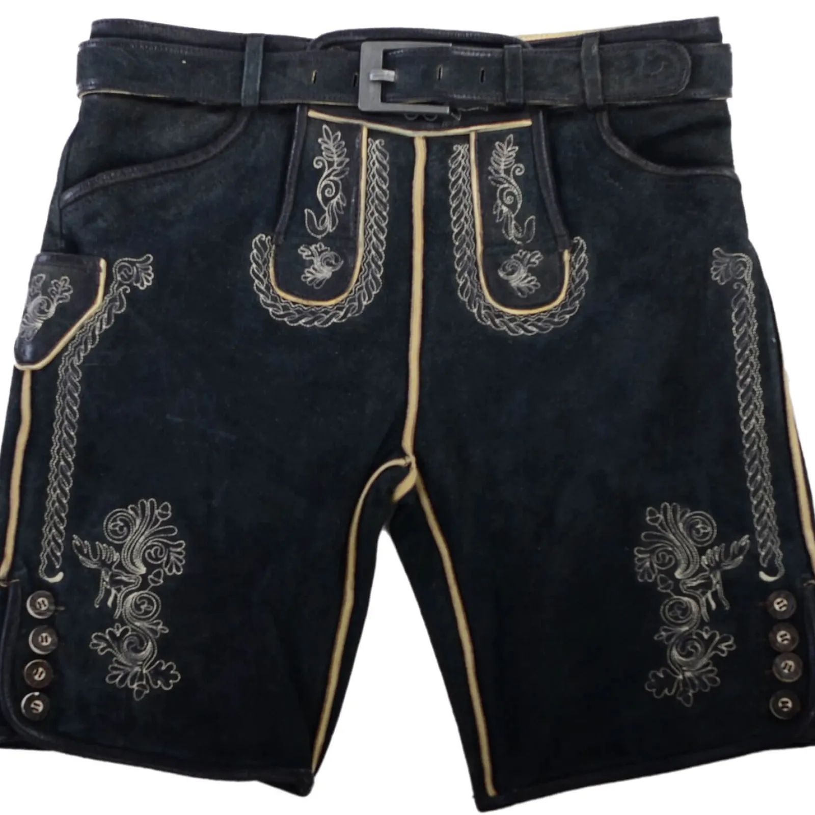 Zillertaler Trachtenwelt Kinder Lederhose "Tomsi", Schwarz Best