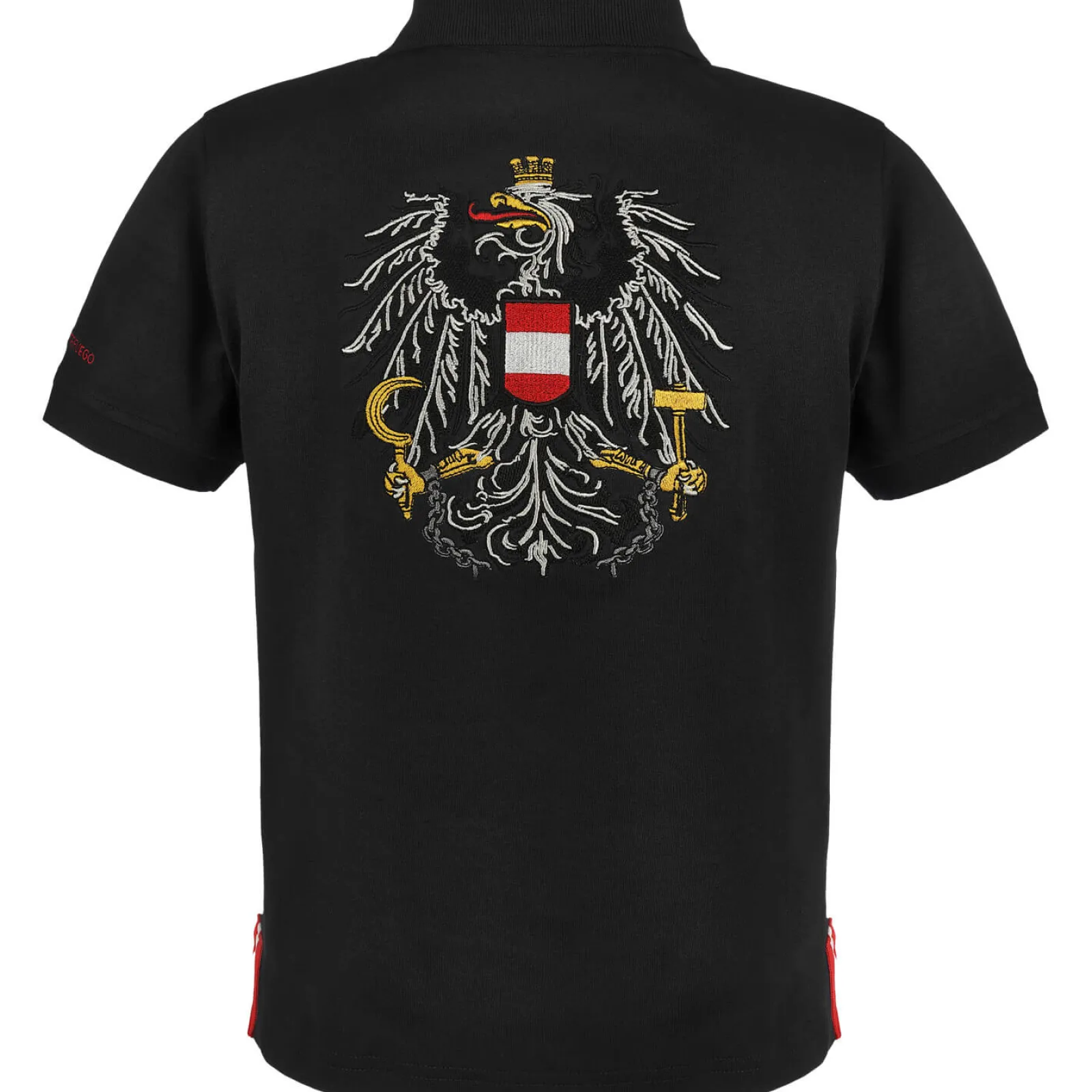 Zillertaler Trachtenwelt Kinder Poloshirt "Österreich", Schwarz Clearance