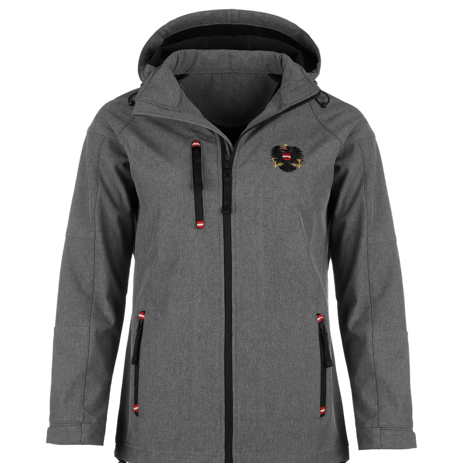 Zillertaler Trachtenwelt Kinder Softshelljacke "Österreich", Grau Discount