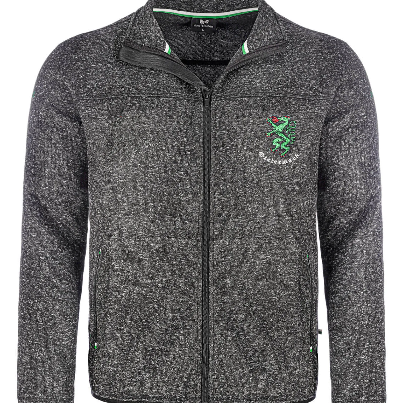 Zillertaler Trachtenwelt Kinder Strickfleece Jacke “Steiermark", Anthrazit Grau Clearance