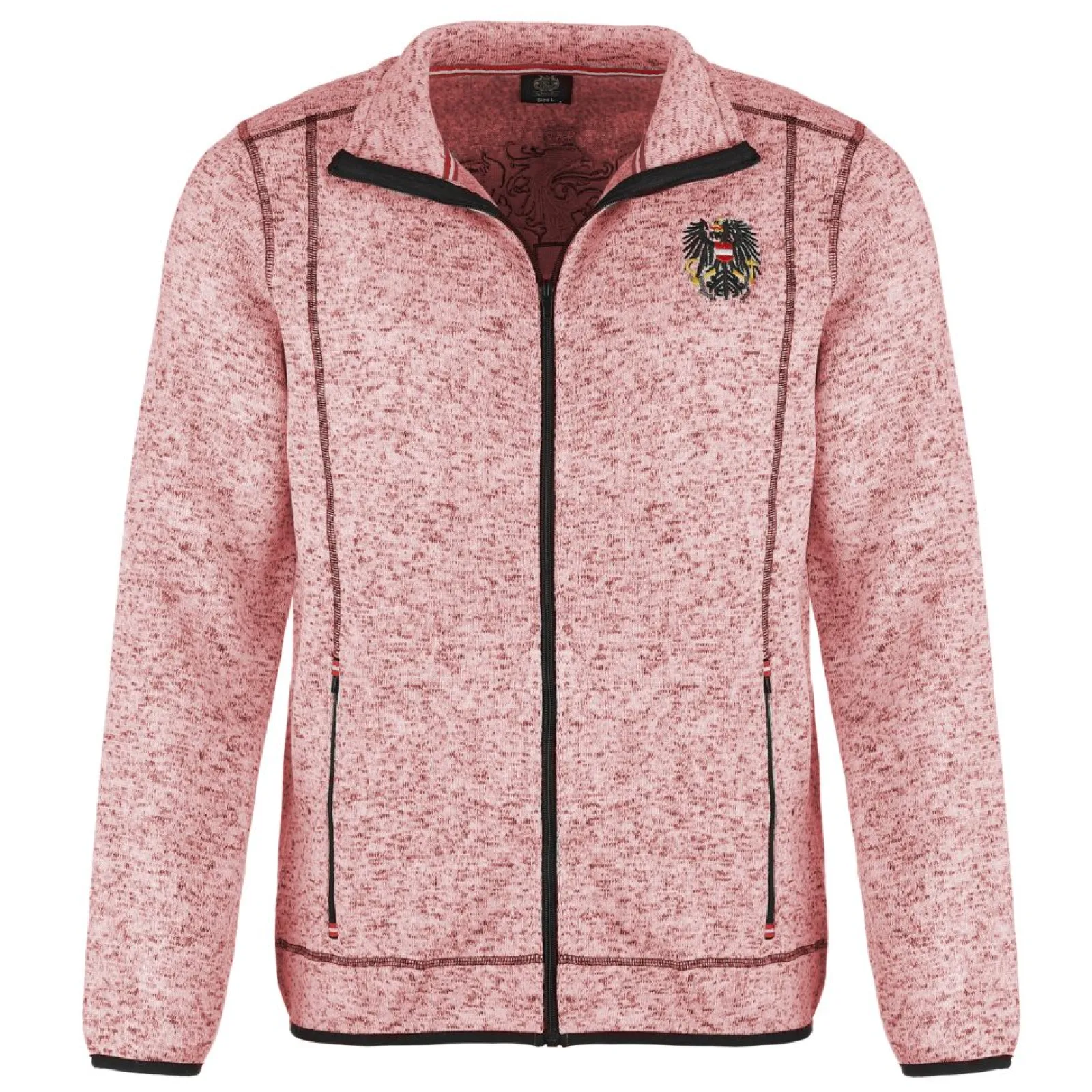 Zillertaler Trachtenwelt Kinder Strickfleece Jacke "Österreich", Rosa New