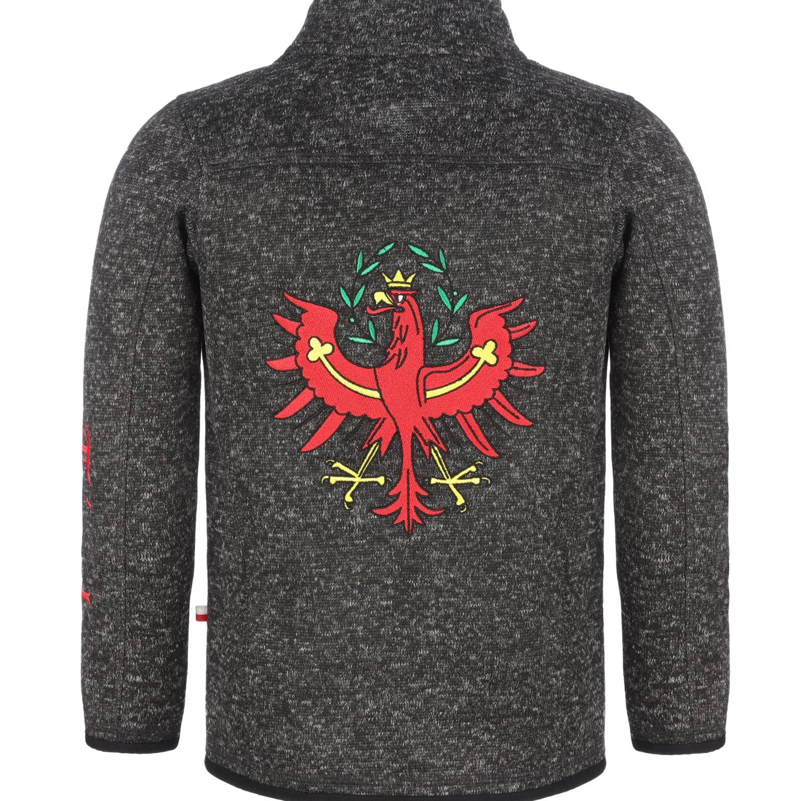 Zillertaler Trachtenwelt Kinder Strickfleece Jacke “Tirol”, Anthrazit Grau Cheap