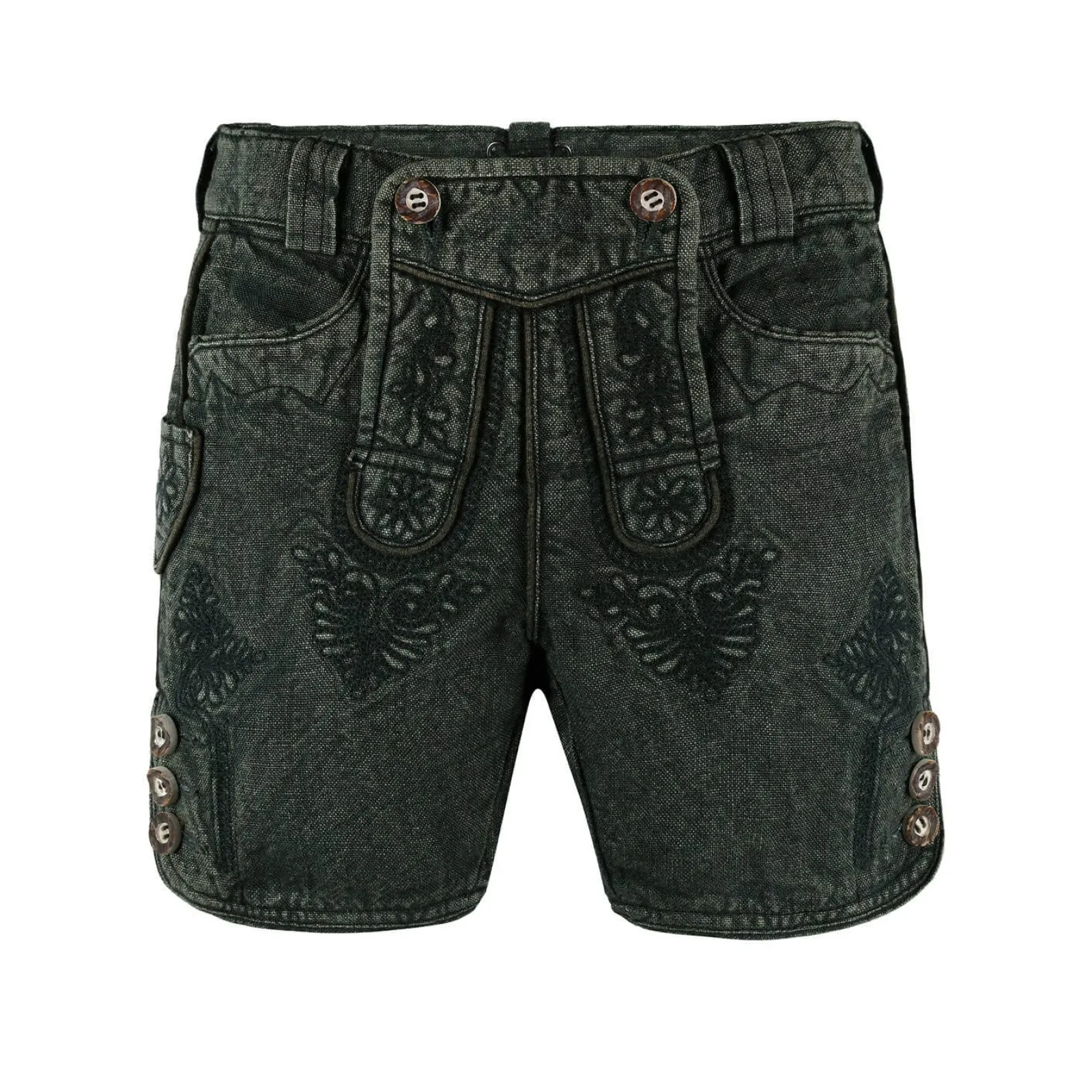 Zillertaler Trachtenwelt Kinder Trachtenhose "Joseph", Blau- Grau Best