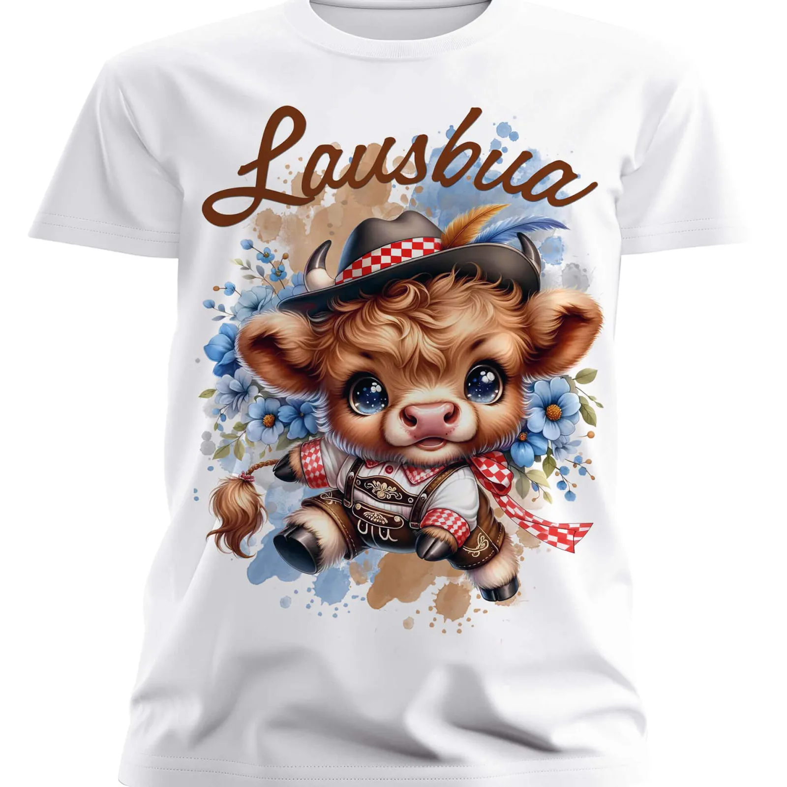 Zillertaler Trachtenwelt Kinder T-Shirt "Lausbua, Weiß Outlet